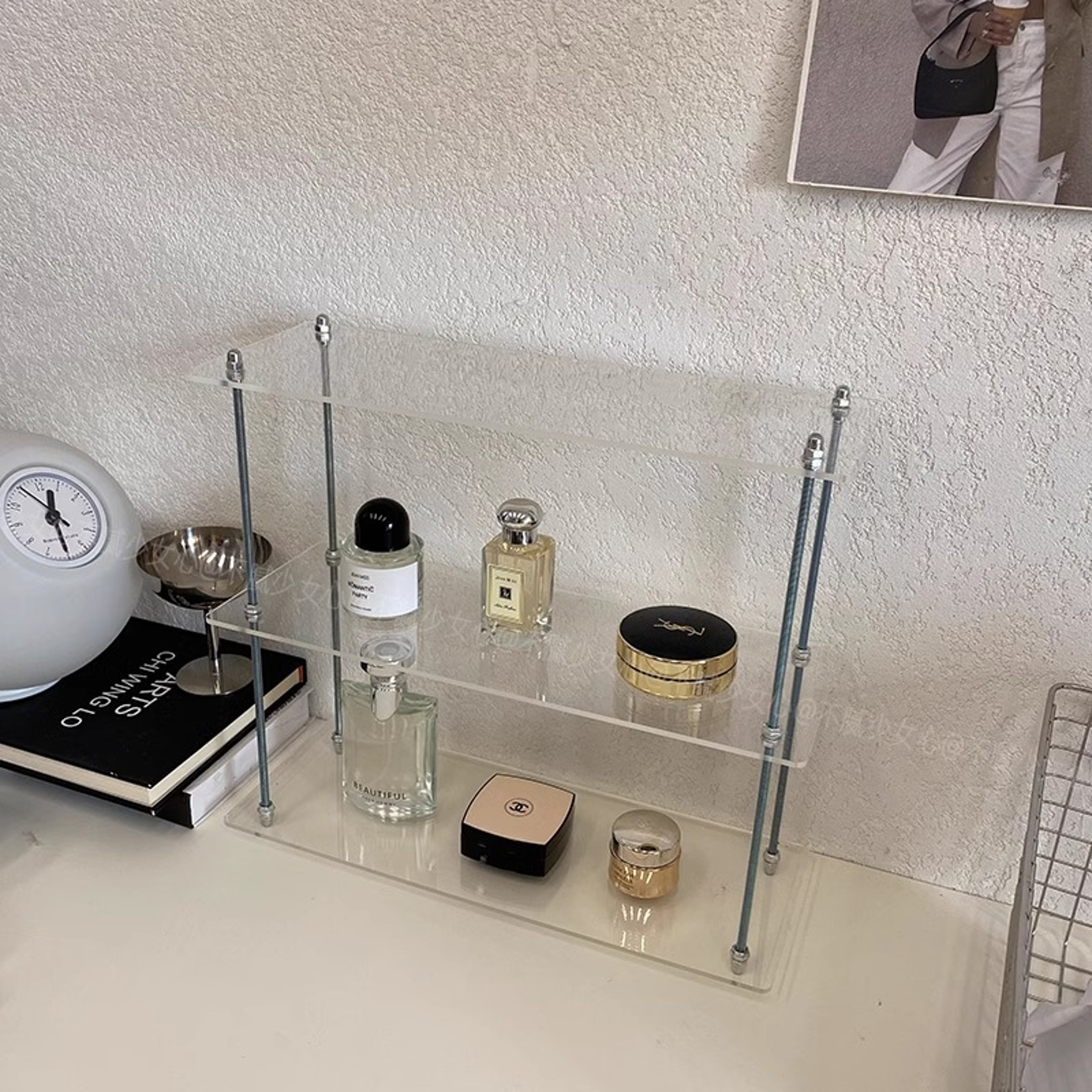 Adjustable Acrylic Perfume Organizer Clear Tiered Perfume Display Stand for Vanity & Cosmetics – view 7