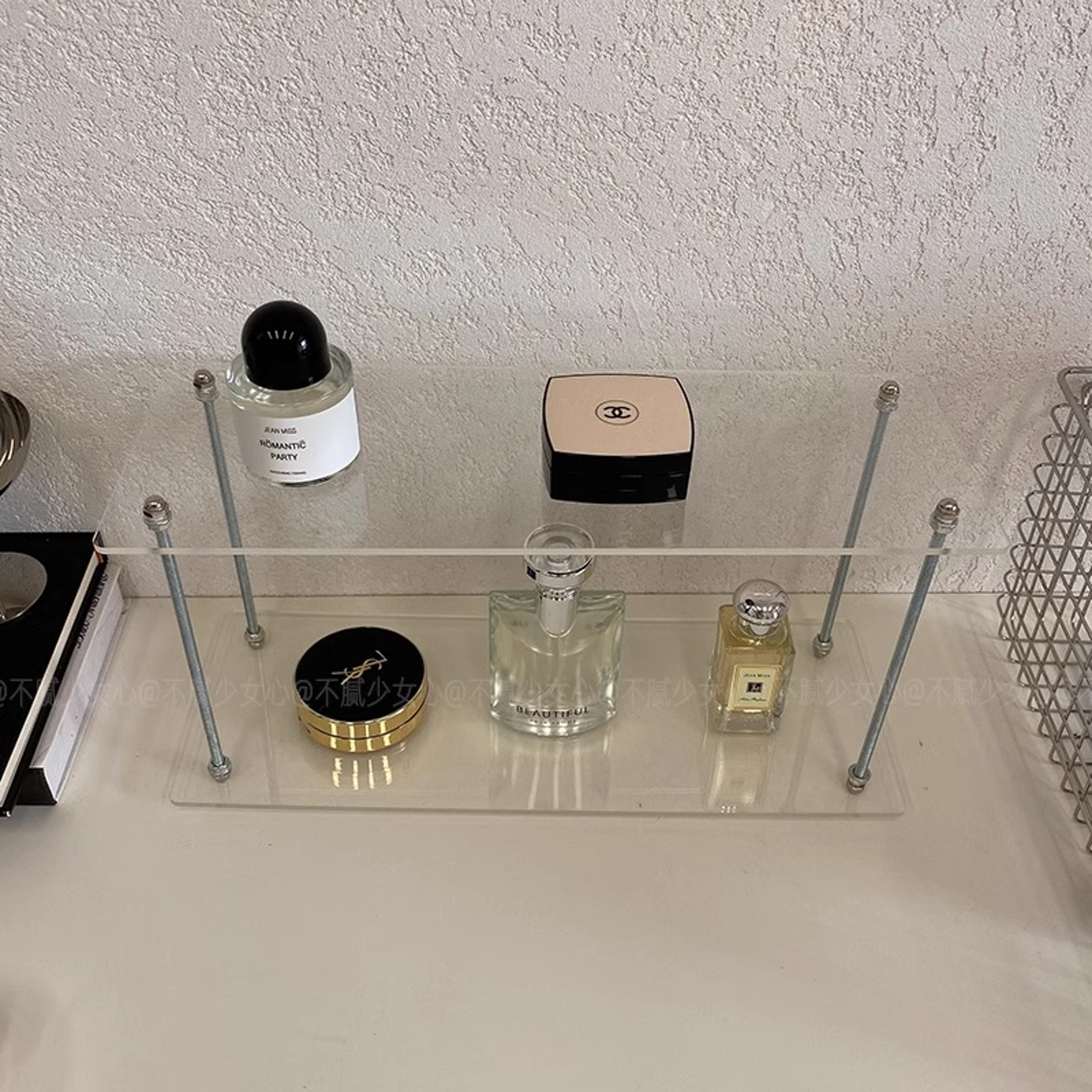 Adjustable Acrylic Perfume Organizer Clear Tiered Perfume Display Stand for Vanity & Cosmetics – view 5