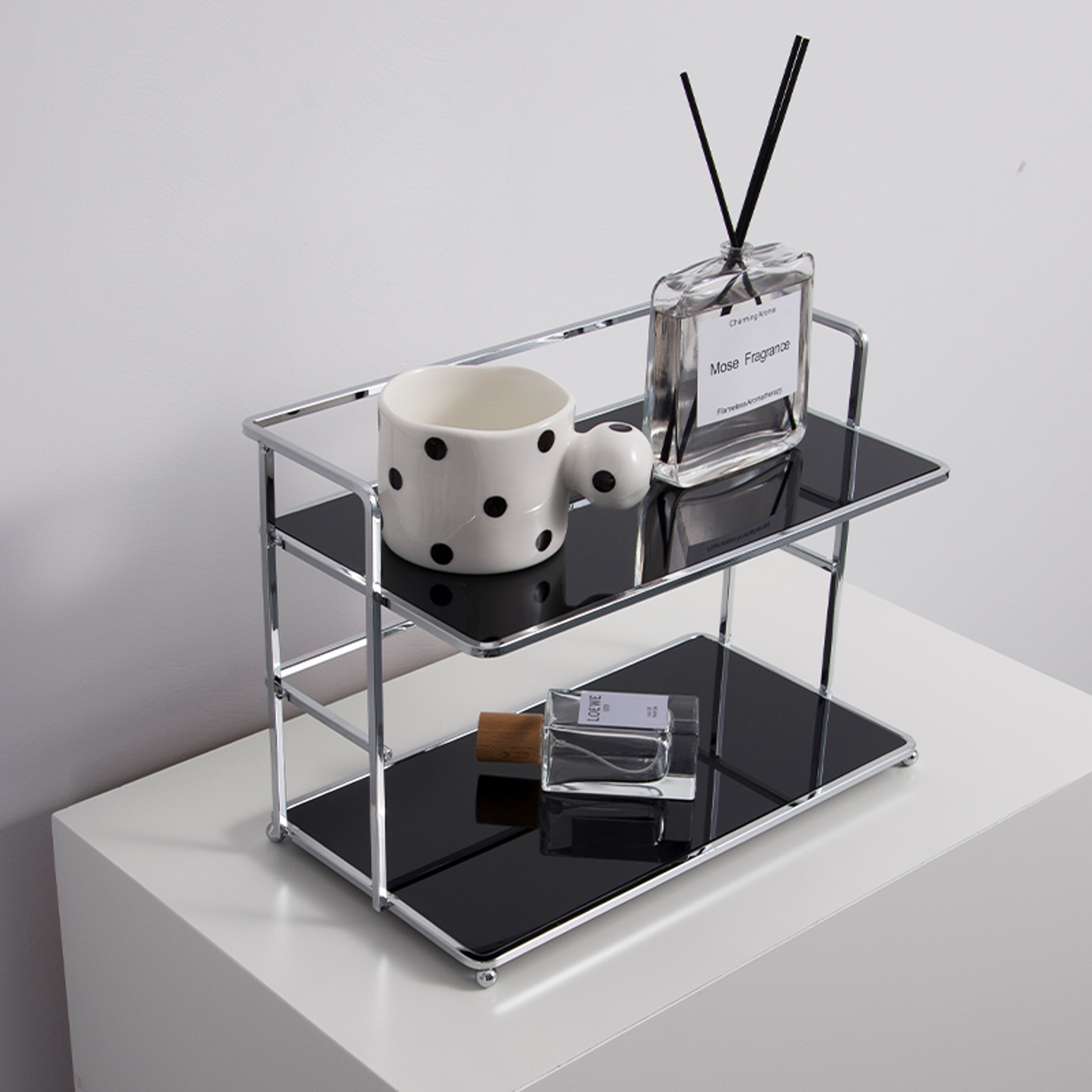 Acrylic Storage Rack for Countertop, Cups, Cosmetics & Perfume – view 3