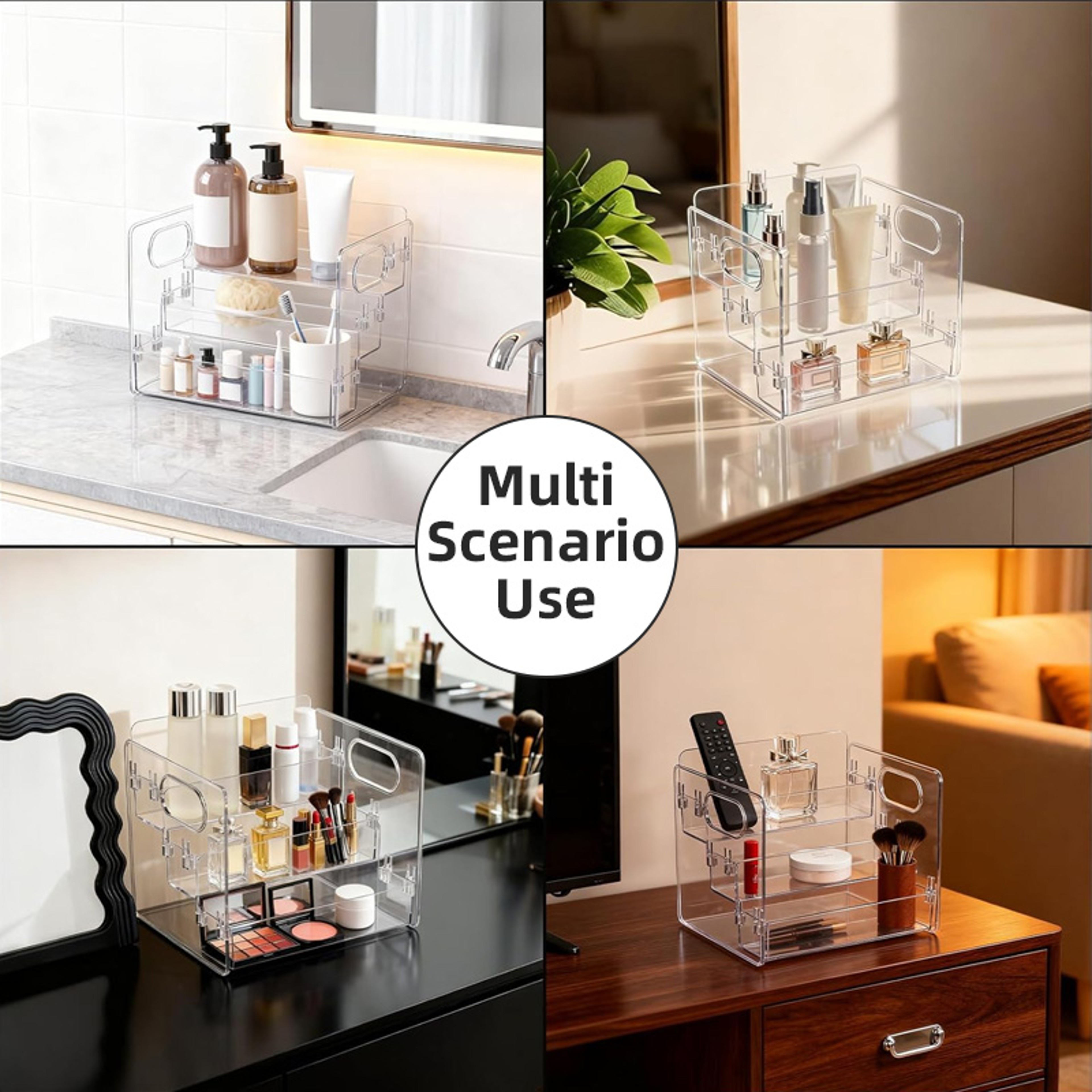 Makeup Organizer with Carry Handle for Vanity, Cosmetics and Jewelry – view 6