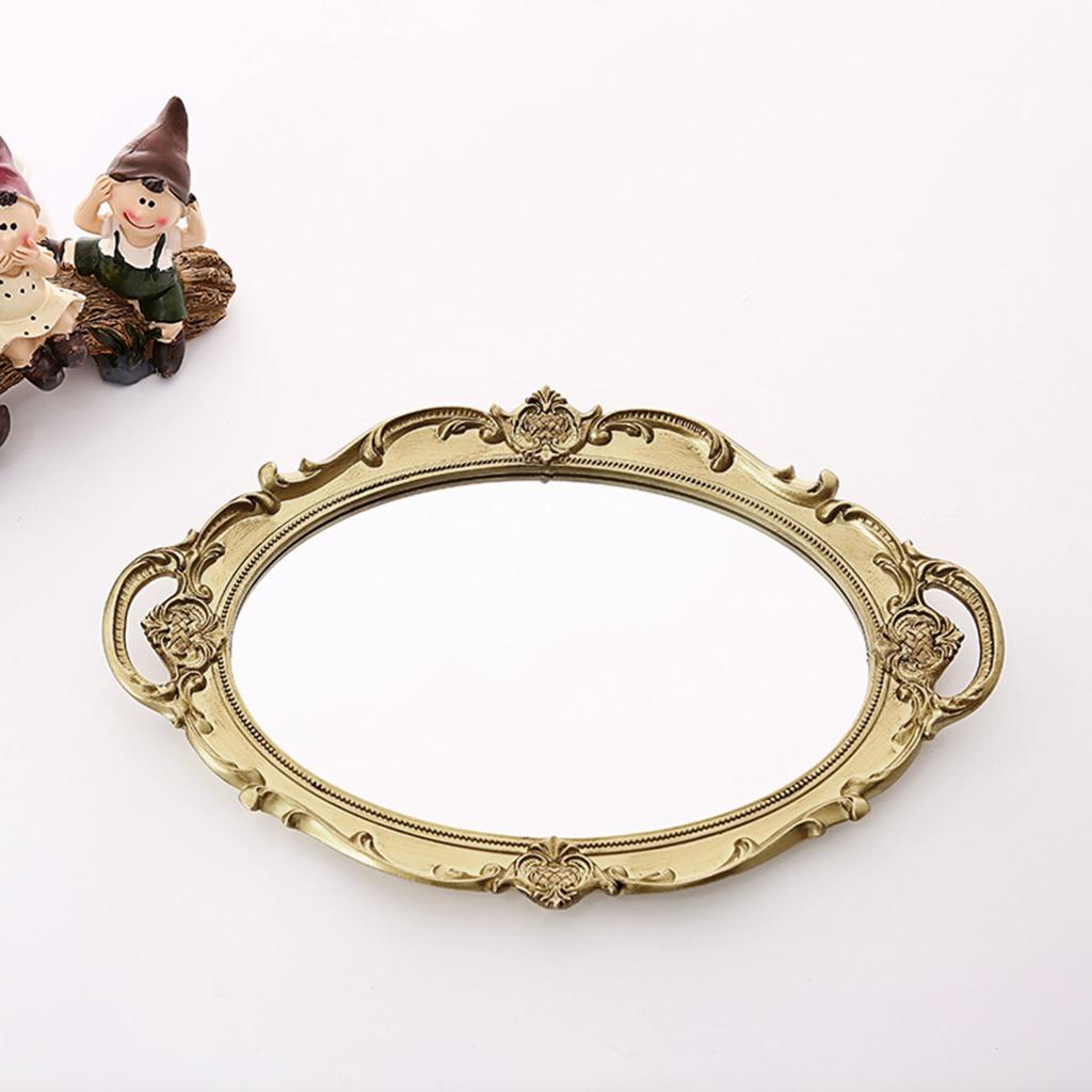 Vintage Mirrored Vanity Tray For Jewelry Perfume  Cosmetics 4