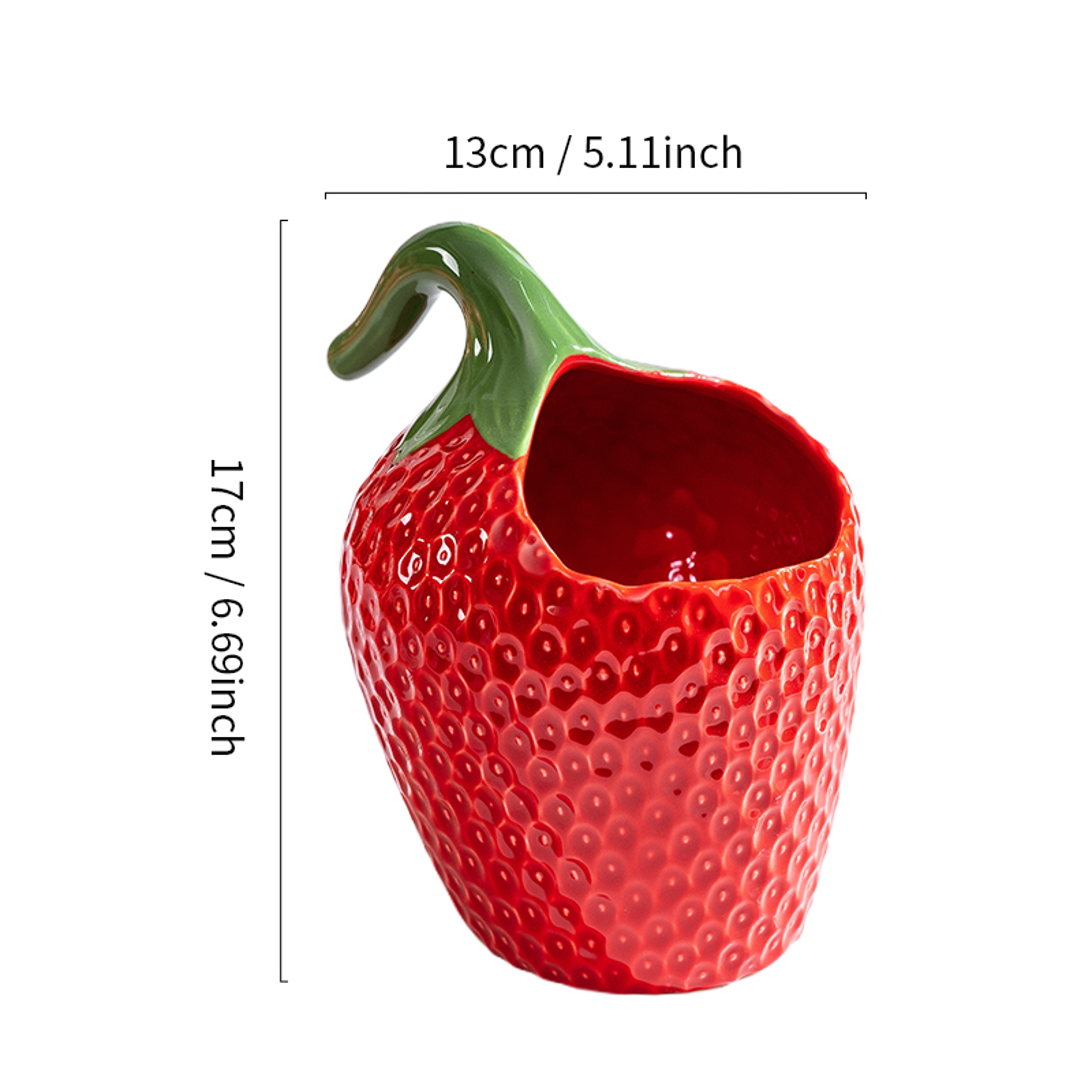 Strawberry Ceramic Butter Dish With Lid And Cottagecore Kitchen Storage 3