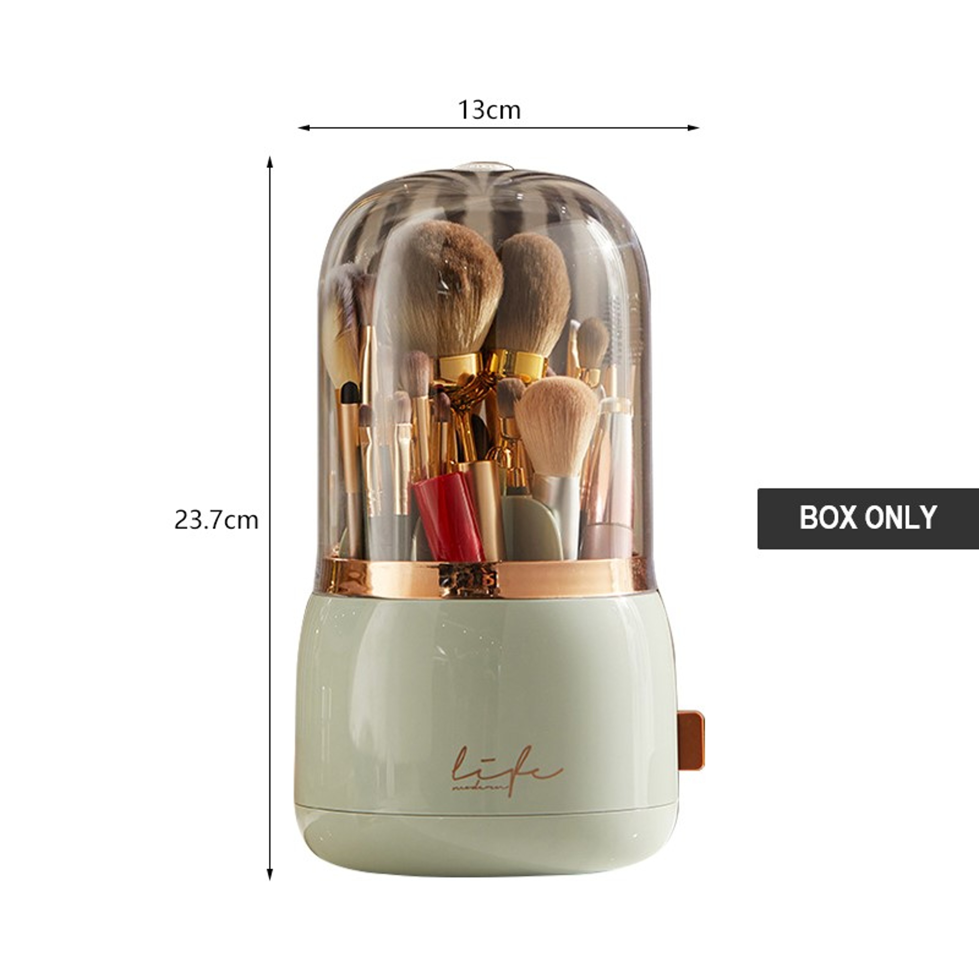 Rotating Makeup Organizer With Makeup Brush Holder And Lipstick Storage 0