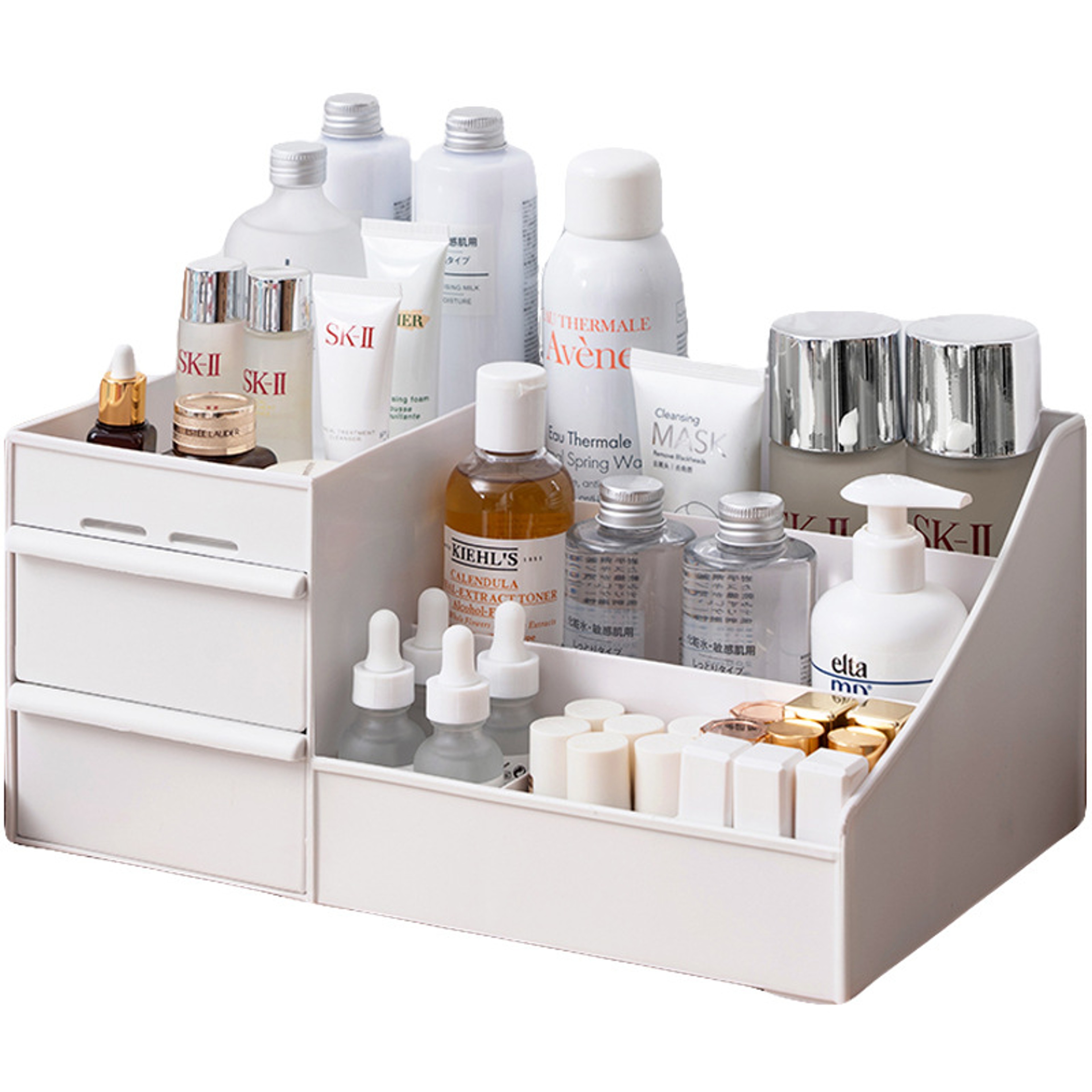 Large Capacity Makeup Organizer With Drawer Desktop Cosmetic Storage Box For Jewelry  Beauty Essent 6