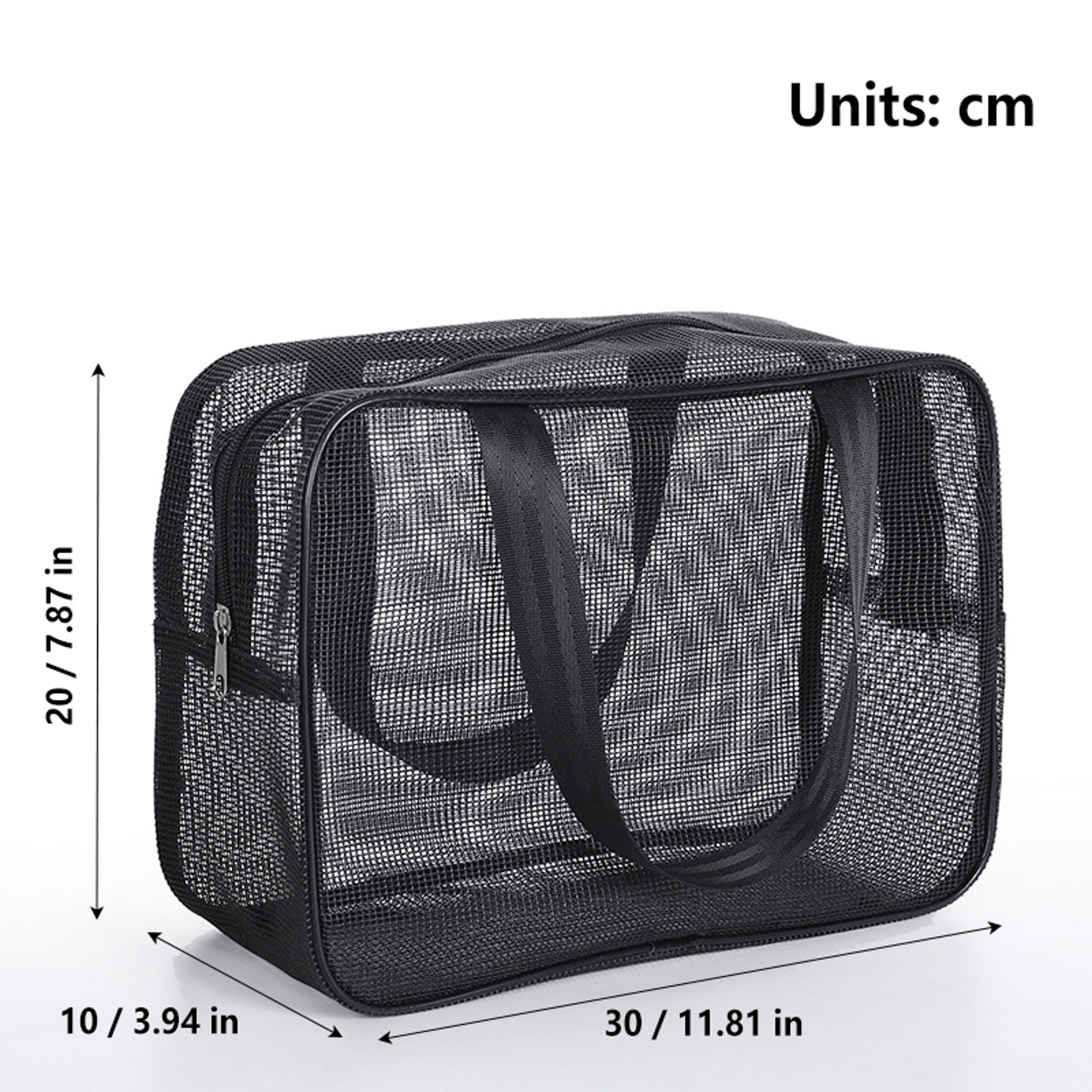 Dual Zip Mesh Shower Caddy Large Capacity Portable Toiletry Organizer Bag 3