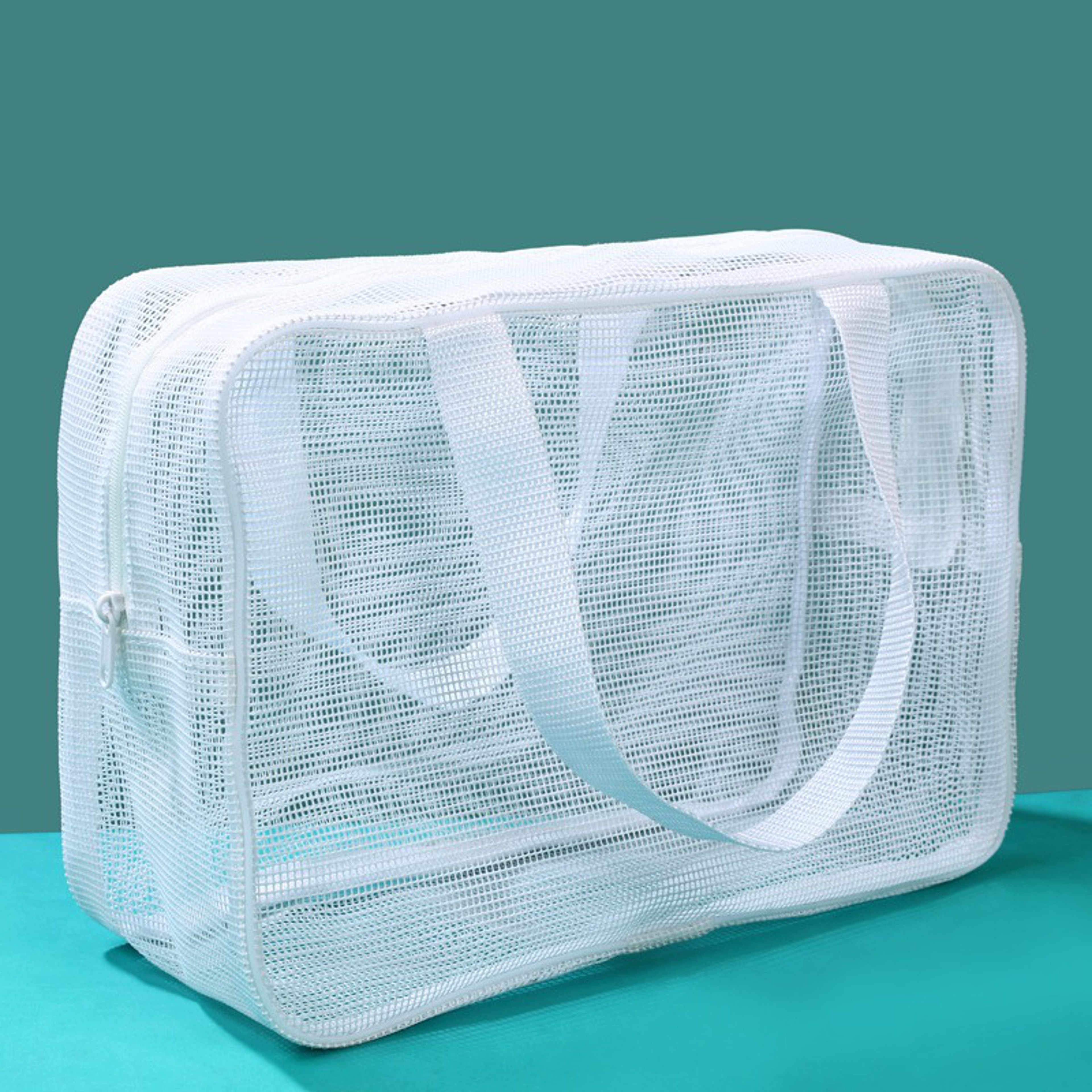 Dual Zip Mesh Shower Caddy Large Capacity Portable Toiletry Organizer Bag 5