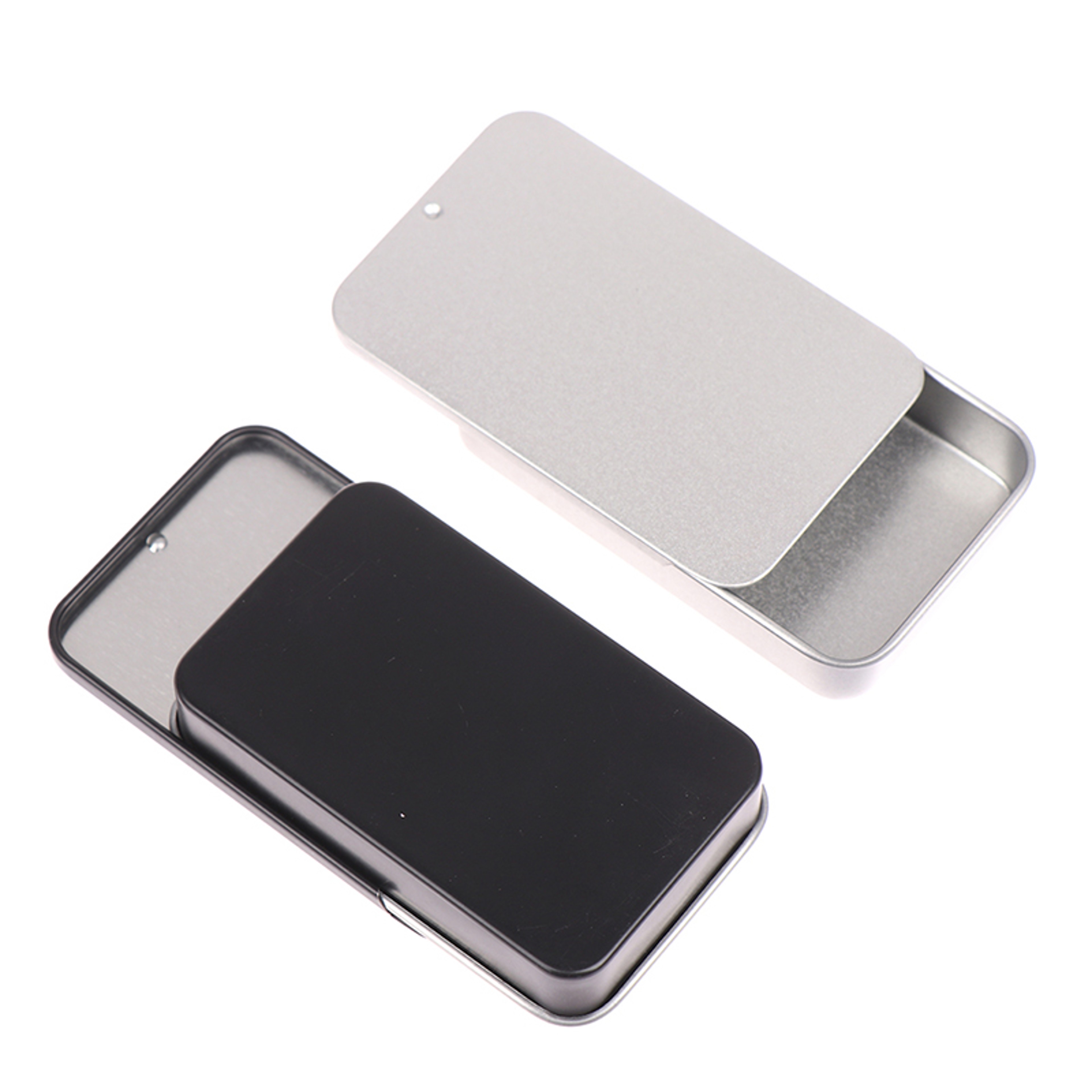 Mini Slide Top Tin Storage Box Portable Jewelry and Small Item Organizer – view 3