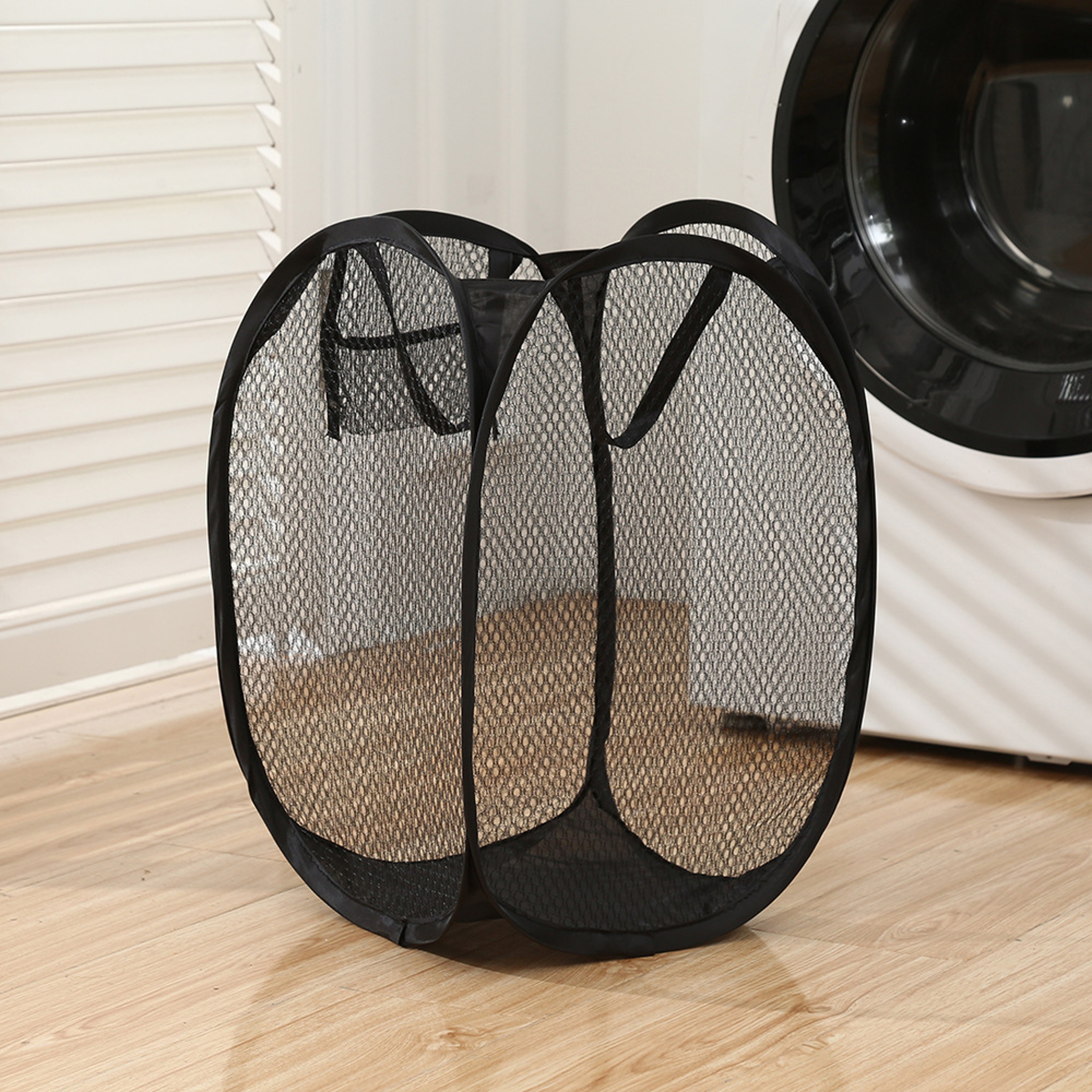 Space Saving Collapsible Mesh Laundry Basket And Portable Pop Up Hamper 6