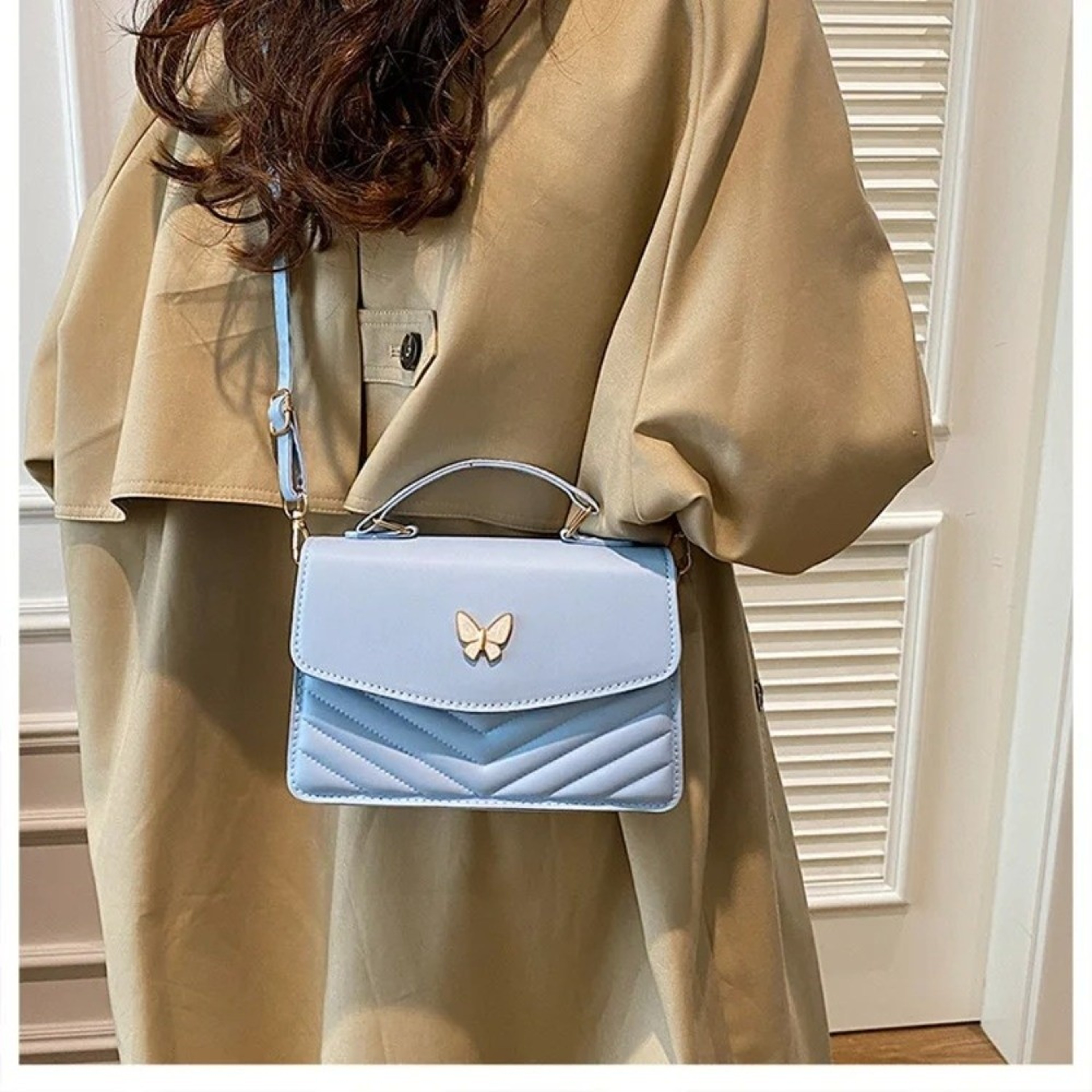 Everyday Chic Womens PU Leather Handbag Large Capacity Square Tote Bag 3