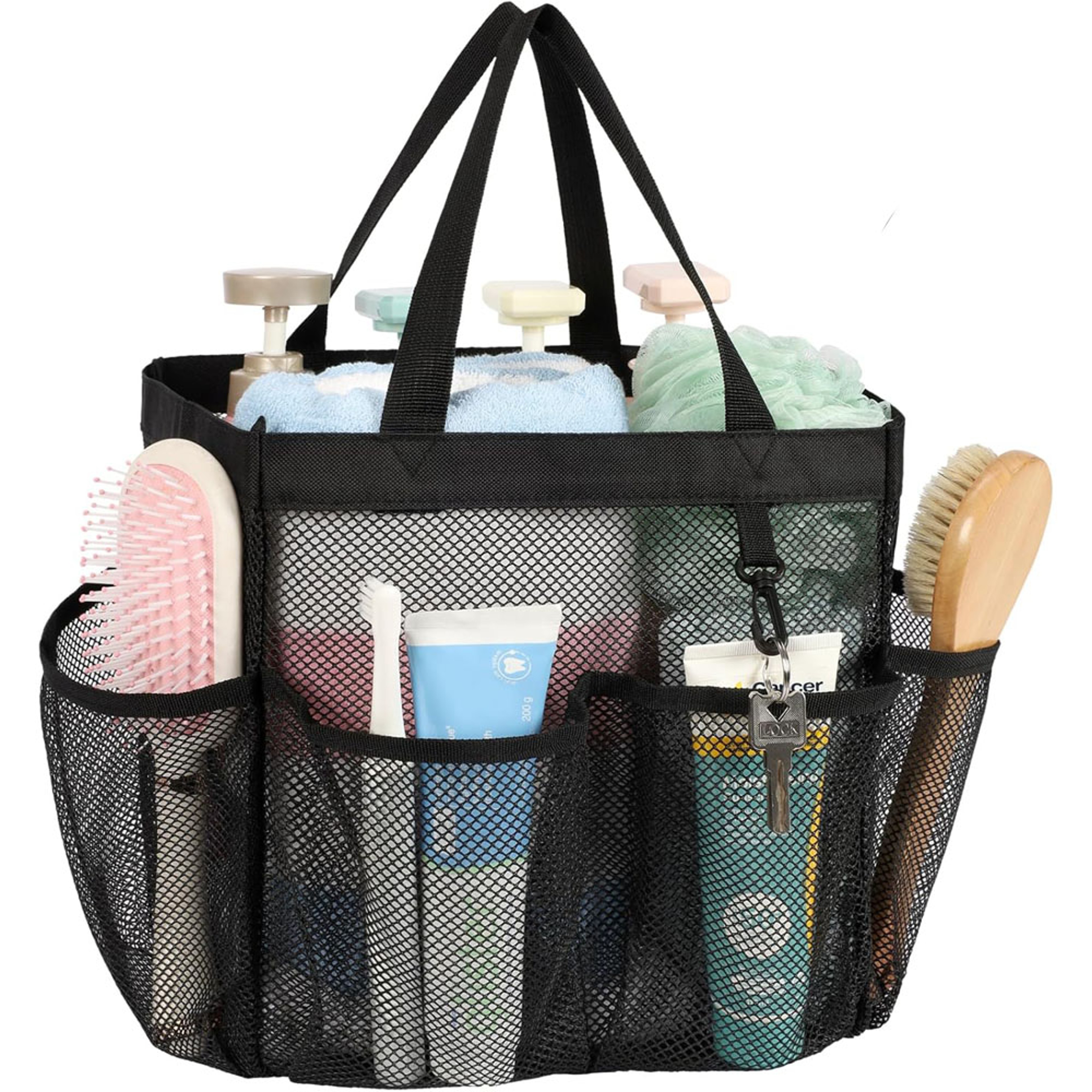 Quick Dry Mesh Shower Caddy With Pockets For Dorm Gym And Travel 4