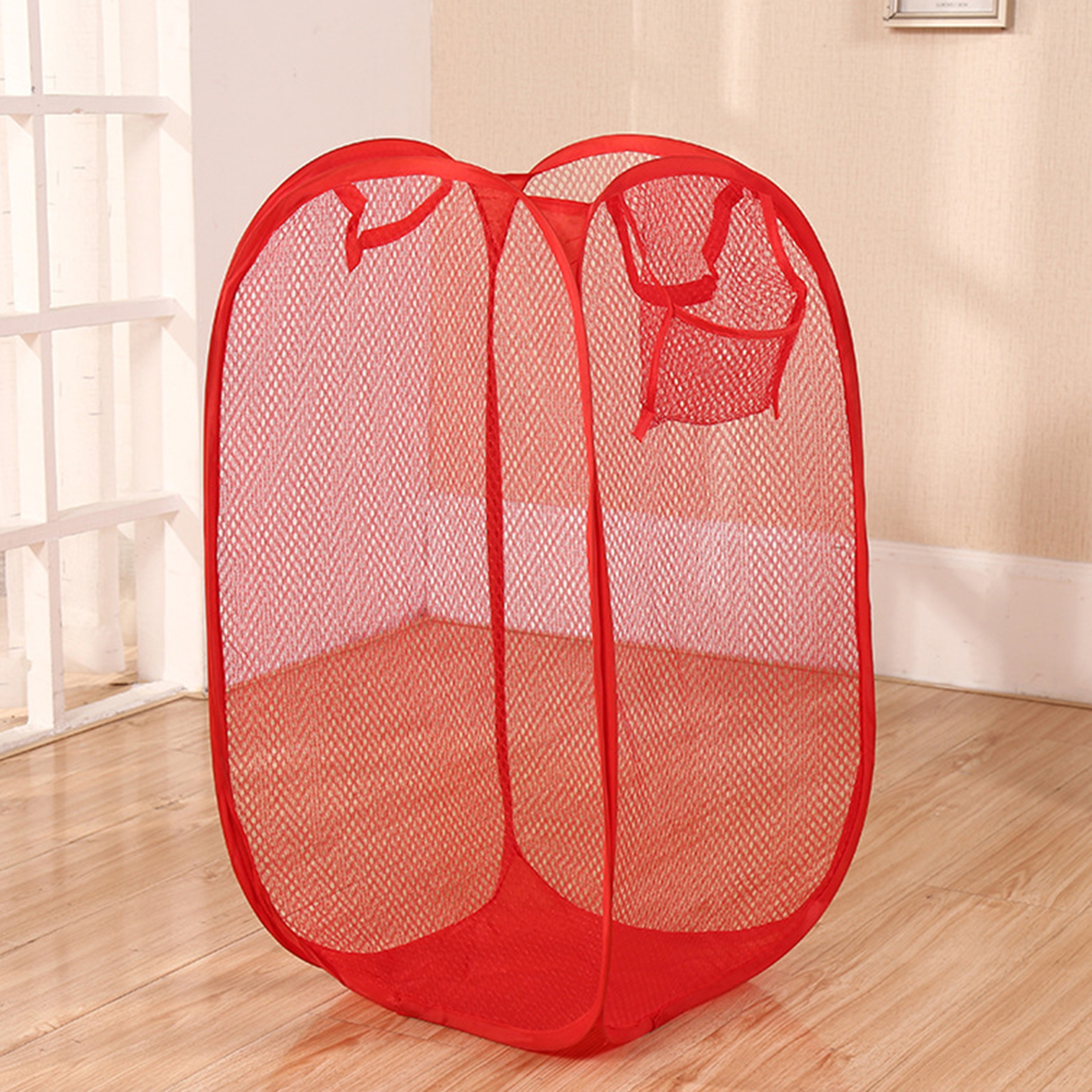 Breathable Mesh Laundry Hamper Large Foldable Laundry Basket 1