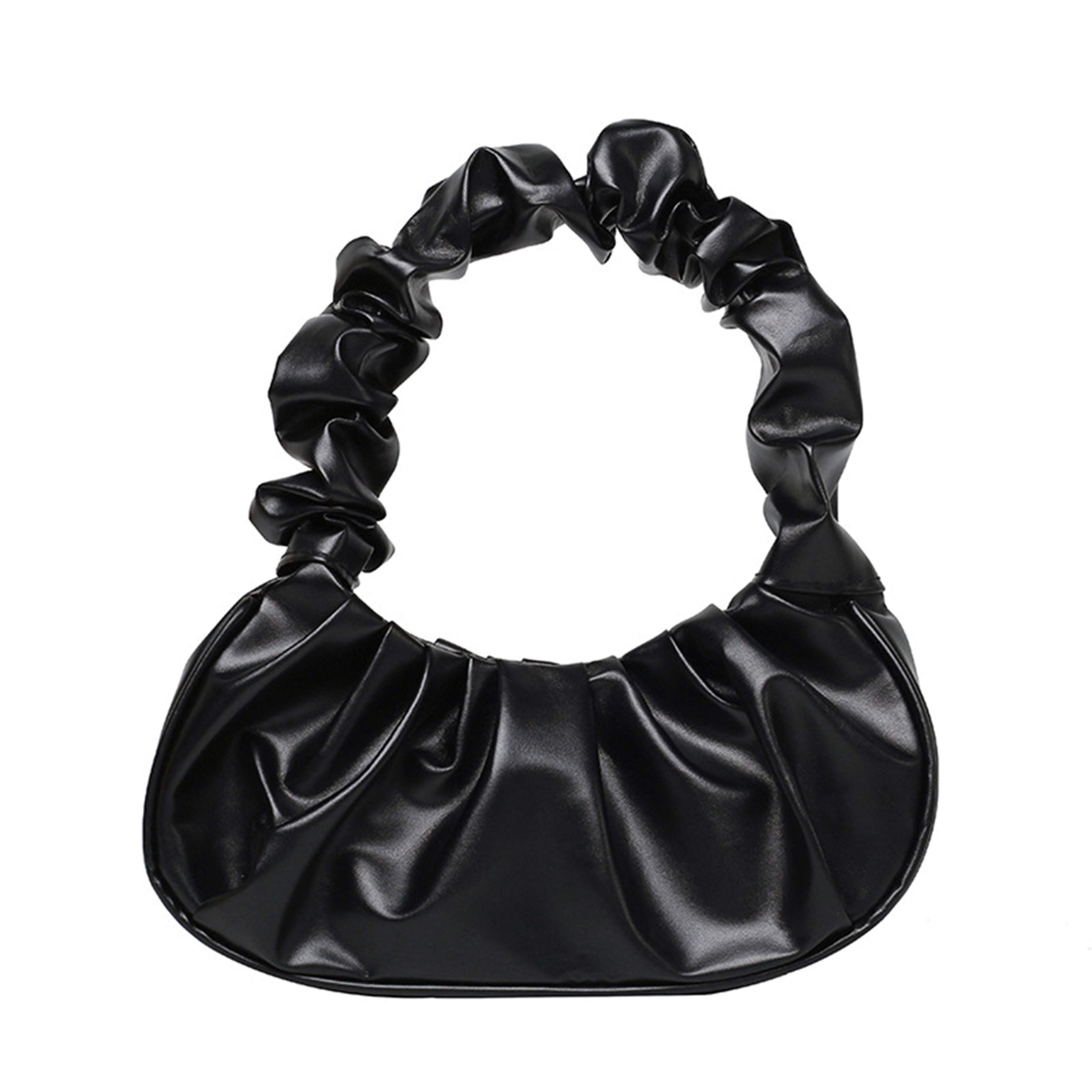 Pleated Cloud Bag For Women Soft PU Dumpling Shoulder Handbag 3