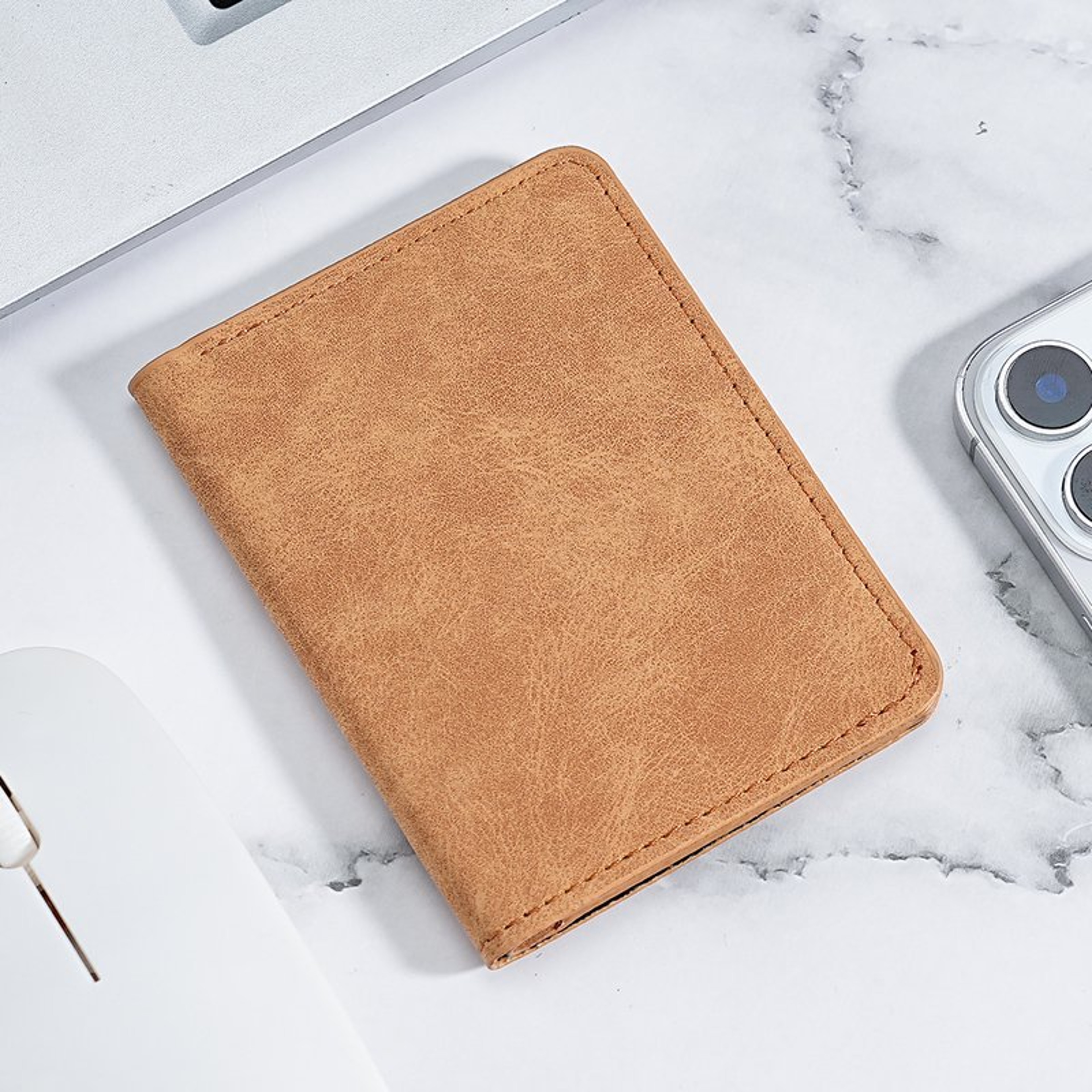 Ultra Thin Leather Card Holder for Men Multi Slot Slim Wallet & Drivers License Case – view 10