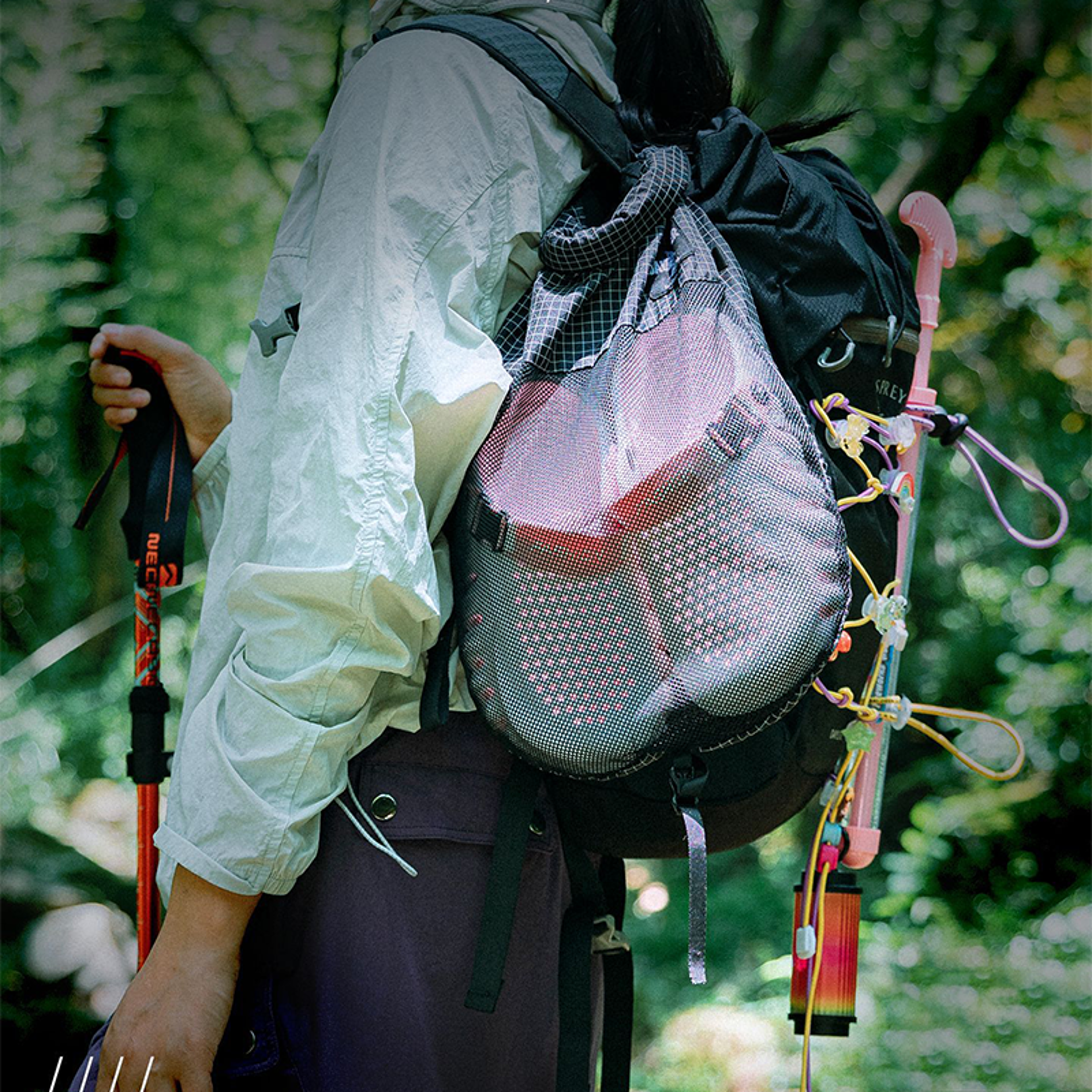 Expandable Backpack Kangaroo Pocket Detachable Shoe Storage Bag For Hiking And Travel 3