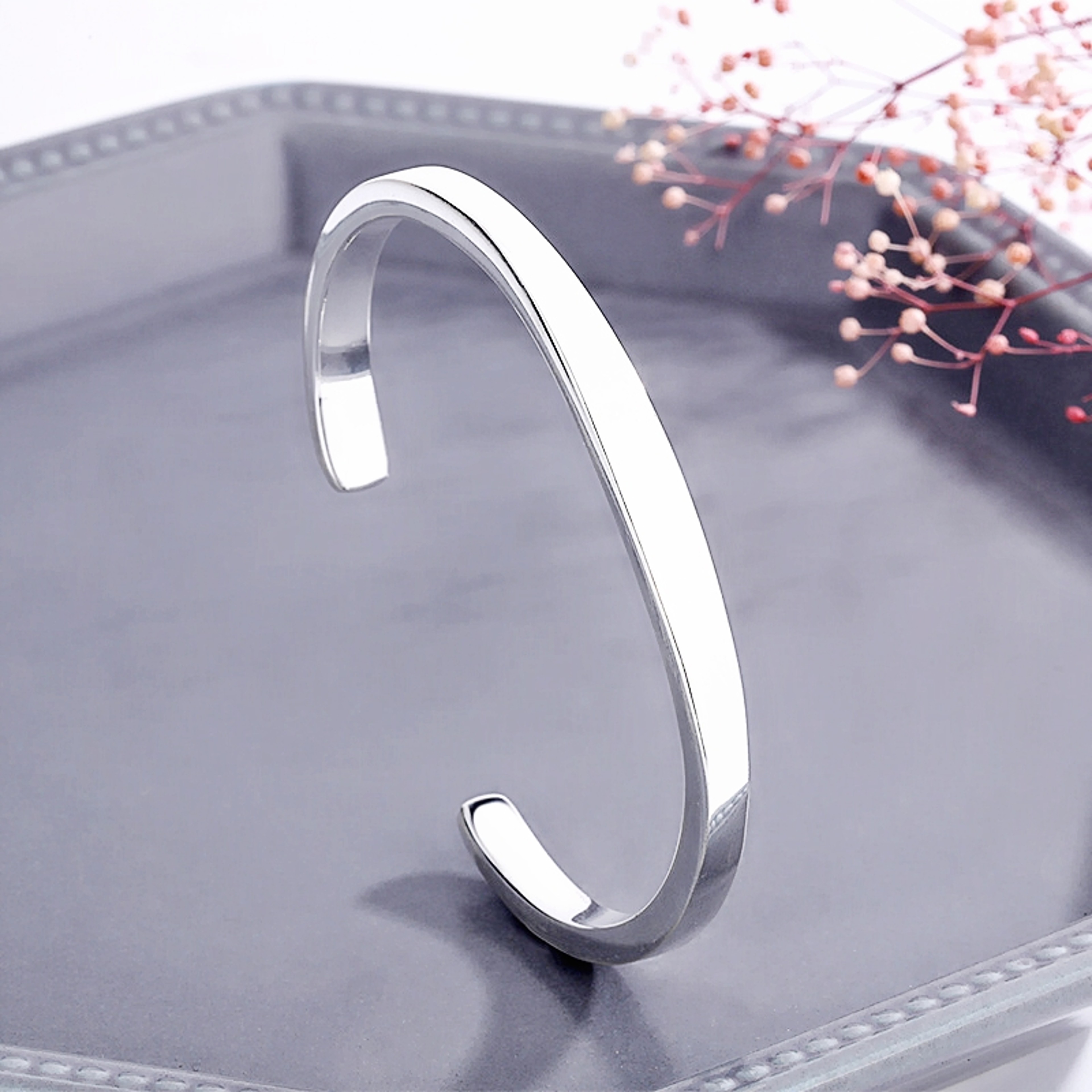 Sole Memory Sterling Silver Adjustable Cuff Bracelet for Women – view 1