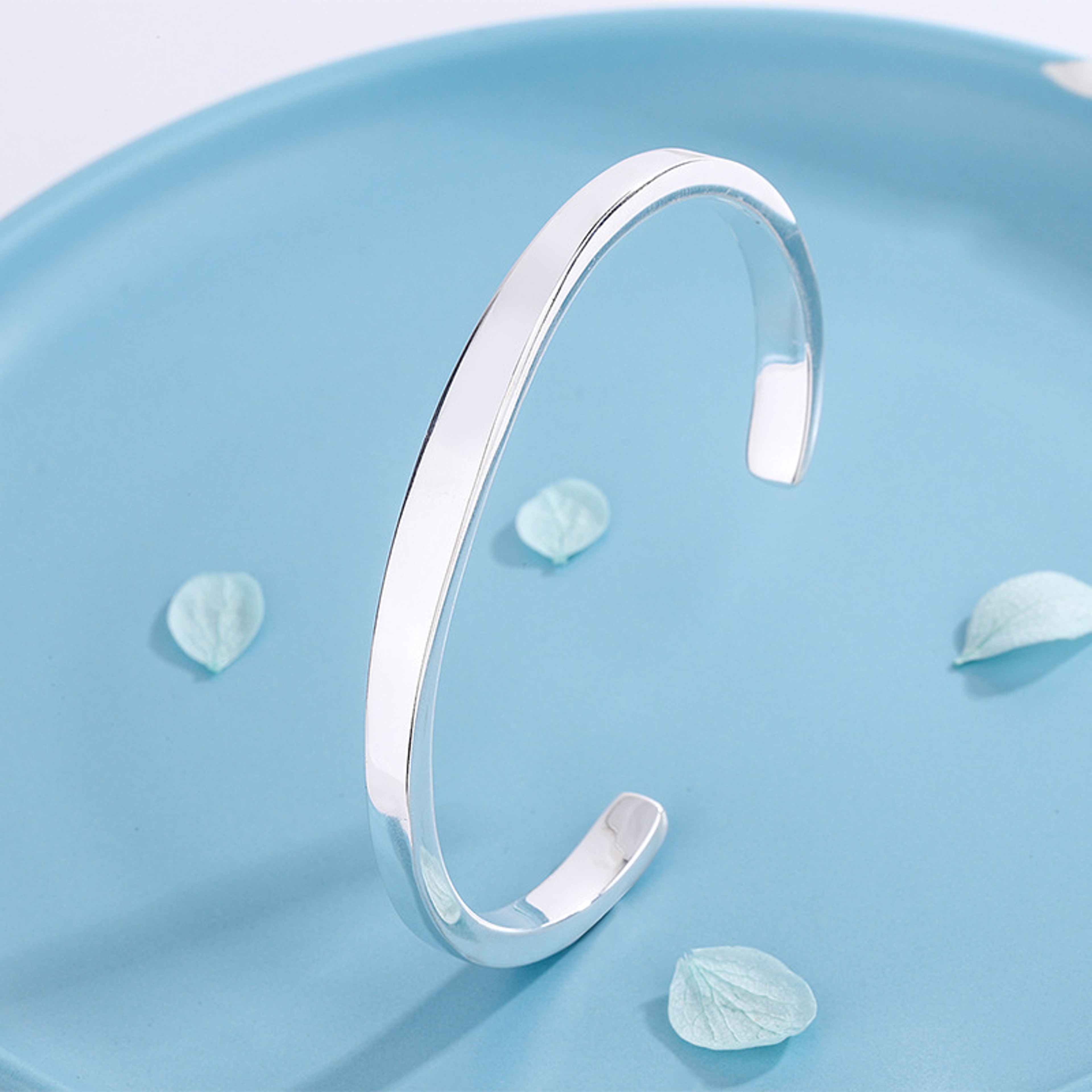 Sole Memory Sterling Silver Adjustable Cuff Bracelet for Women – view 3