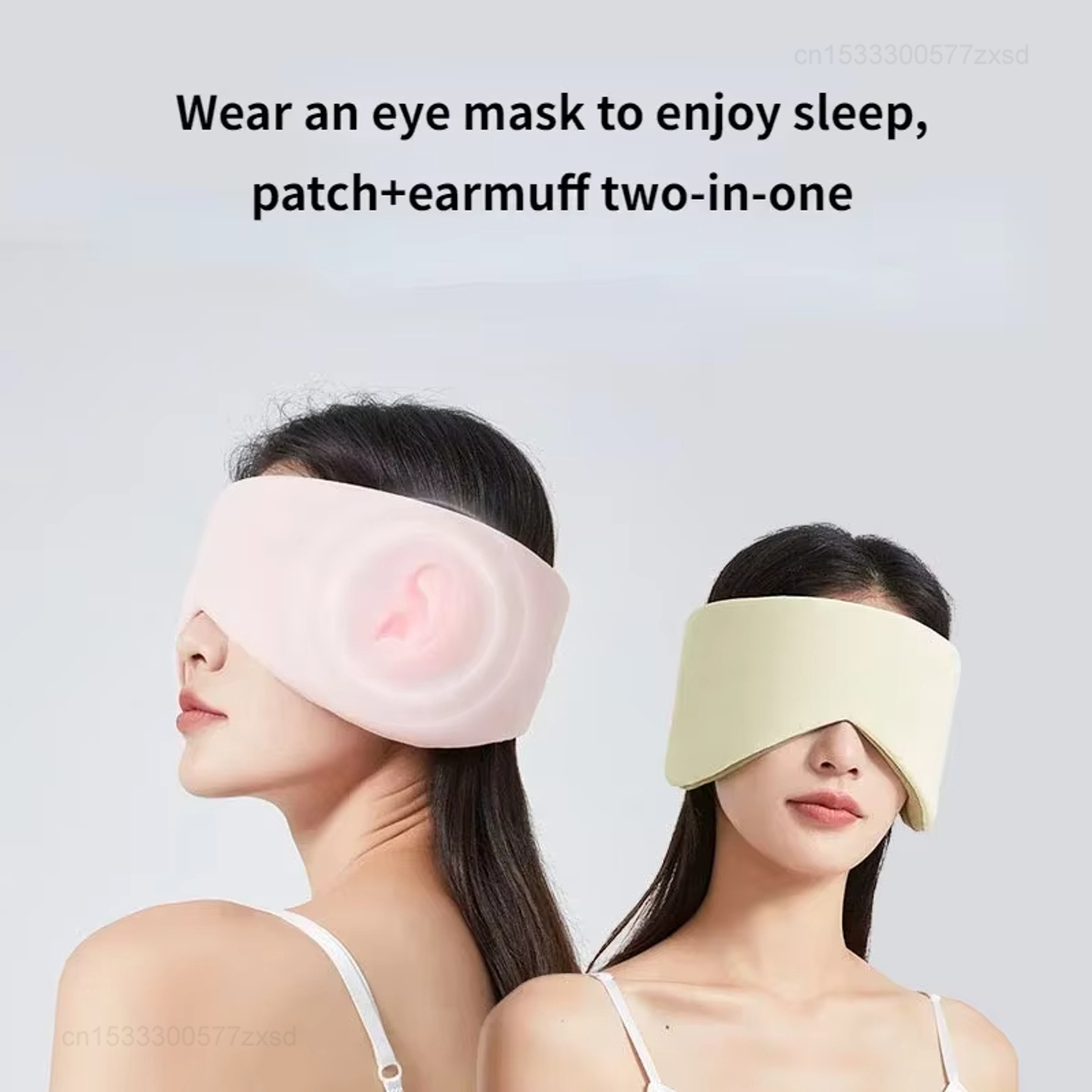 Ice Silk Blackout Sleep Mask with Noise Reducing Ear Coverage – view 3