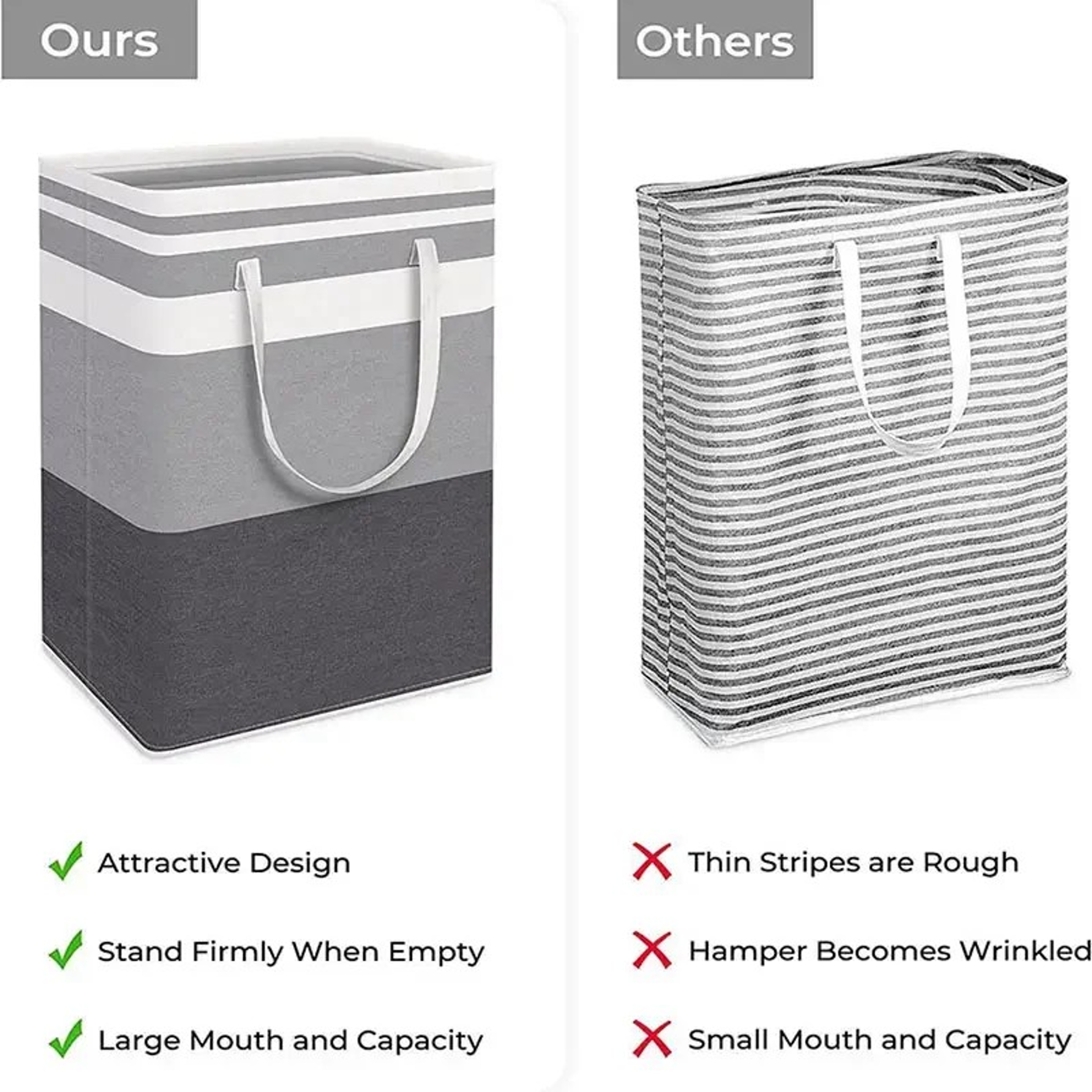 Large Foldable Laundry Basket with Handles Waterproof Laundry Hamper for Clothes & Home Storage – view 2