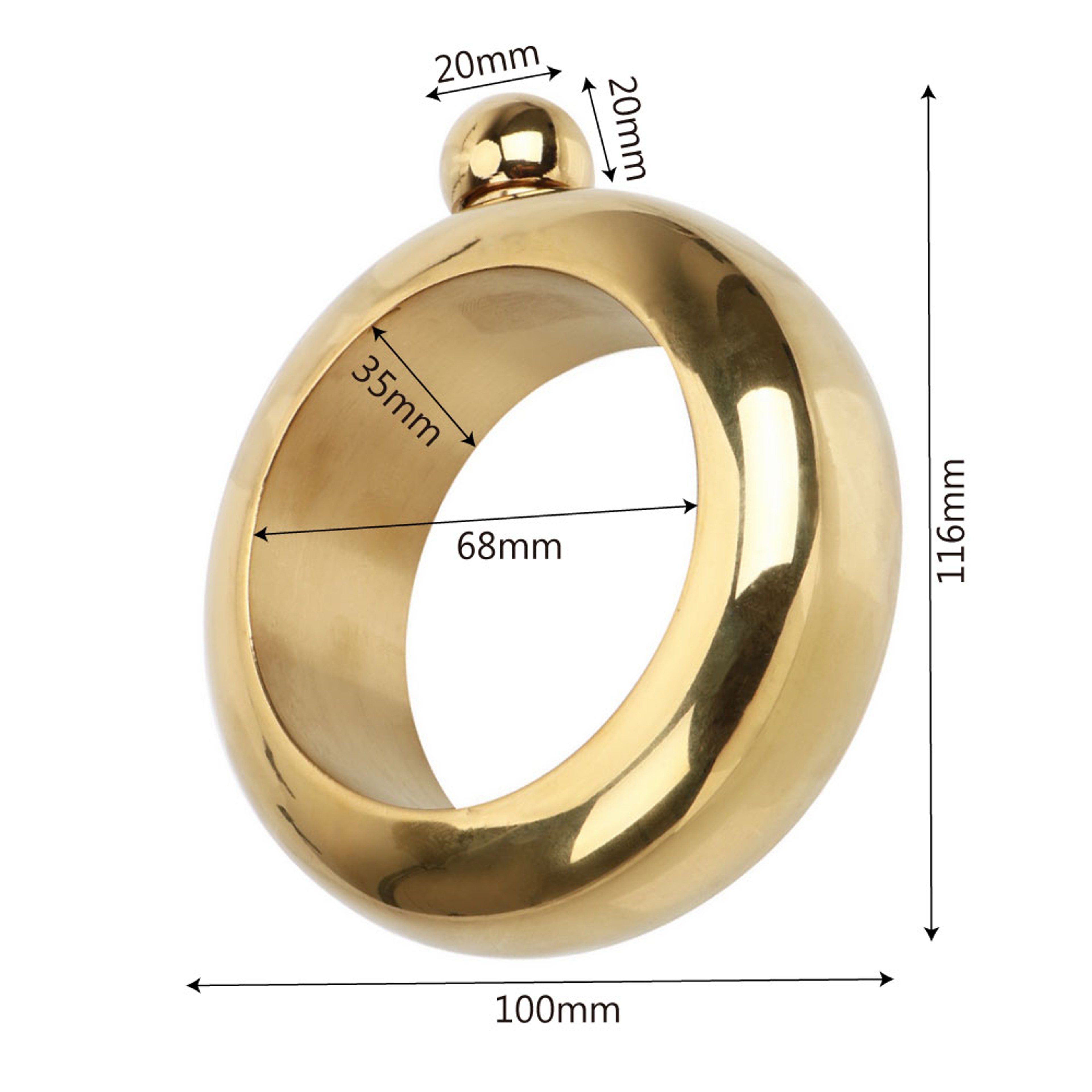 Bracelet Flask Stainless Steel Bangle Hidden Hip Flask For Women 3