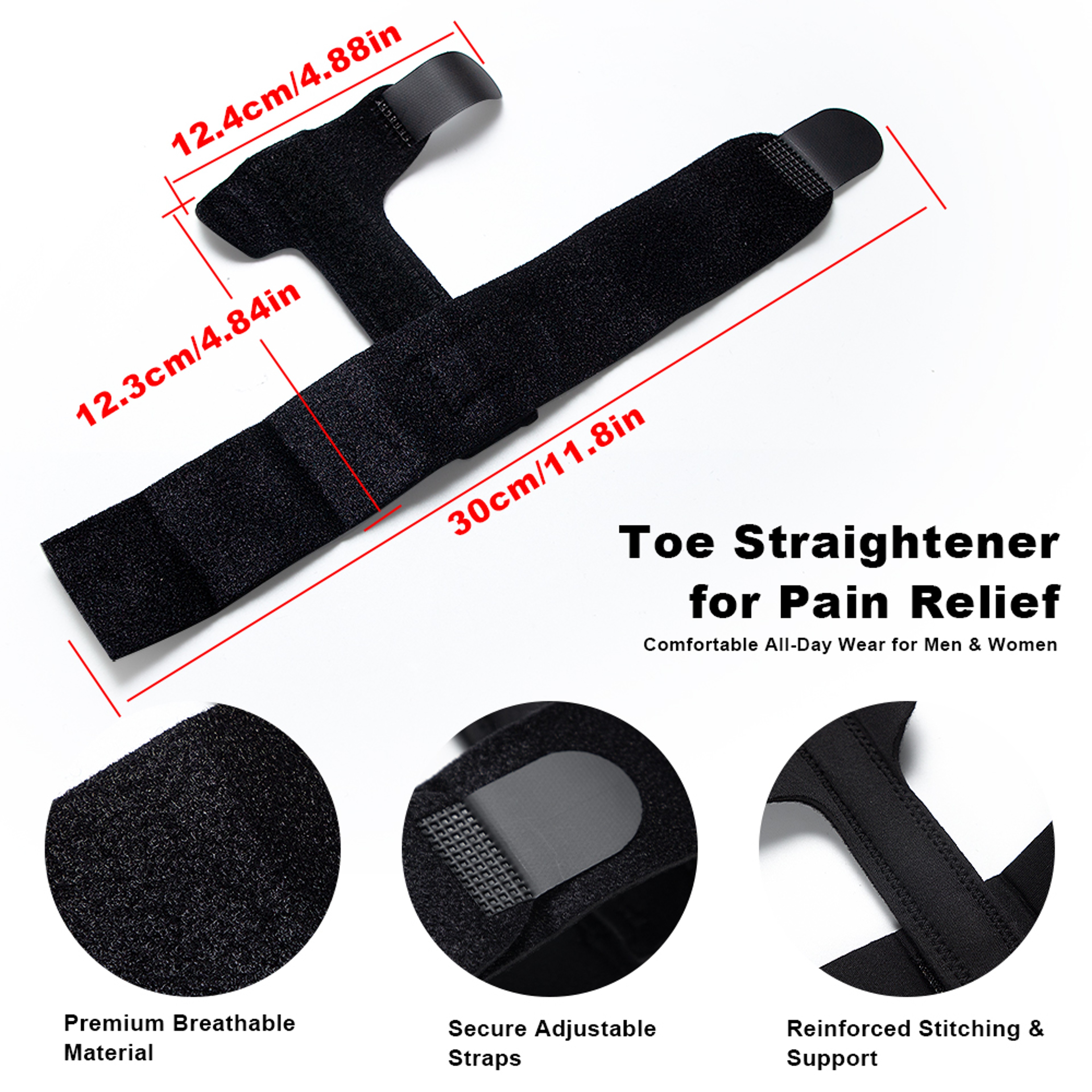 Adjustable Toe Splint Straightener And Hammer Toe Corrector For Crooked Bent And Injured Toes 1
