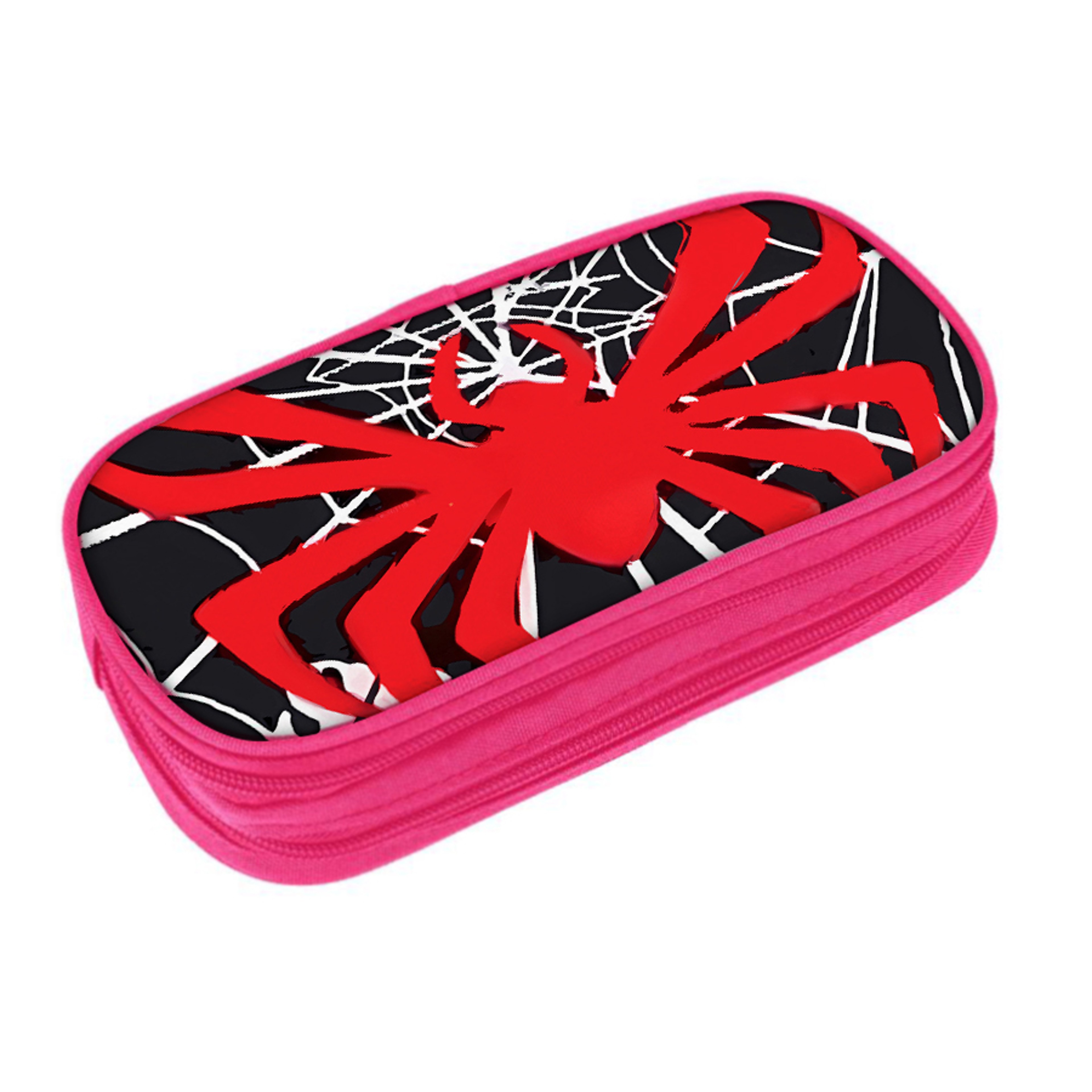 Red Spider Double Layer Pencil Case For Kids Large Capacity School Pen Organizer 0