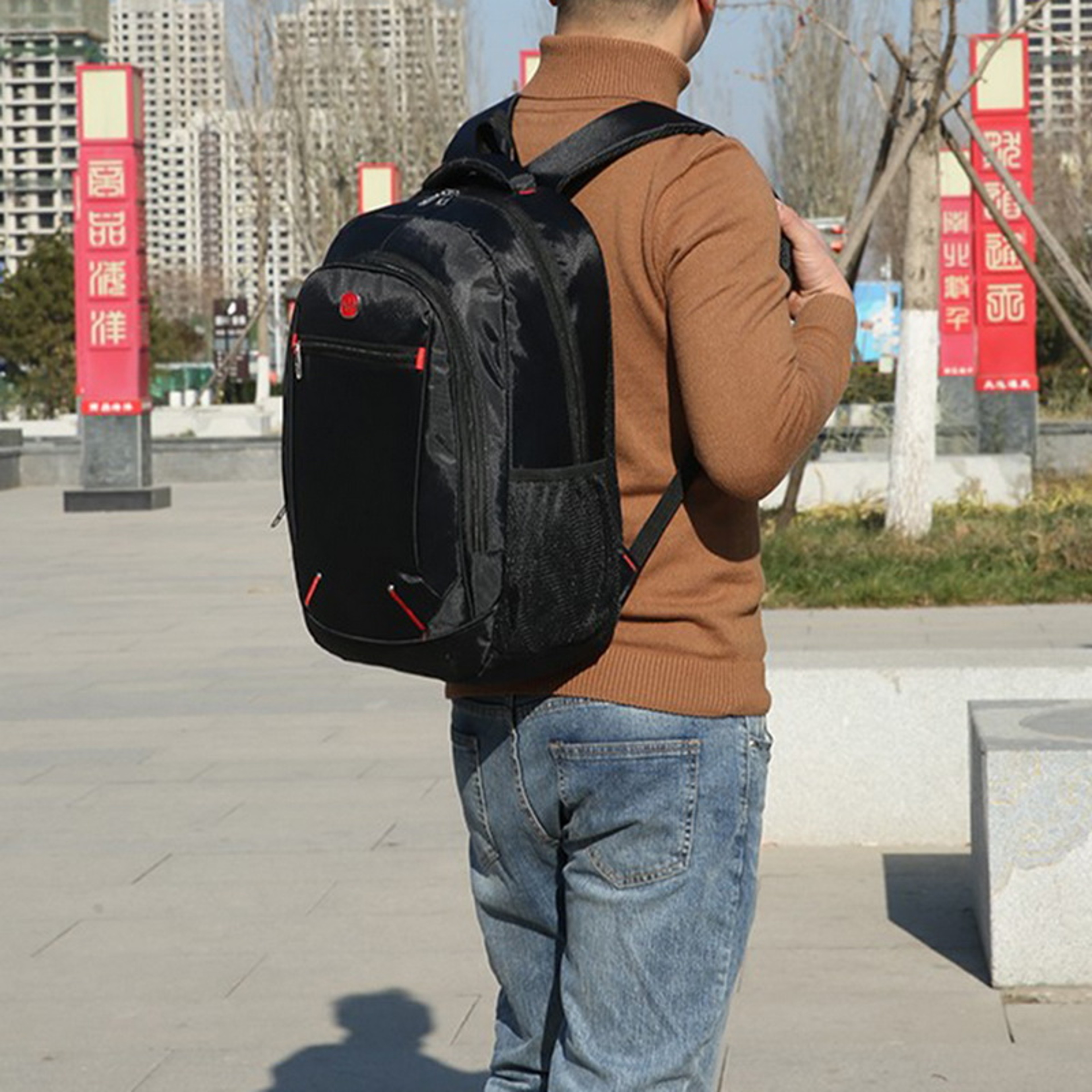 Large Capacity Oxford Backpack For Men With Laptop Compartment 2