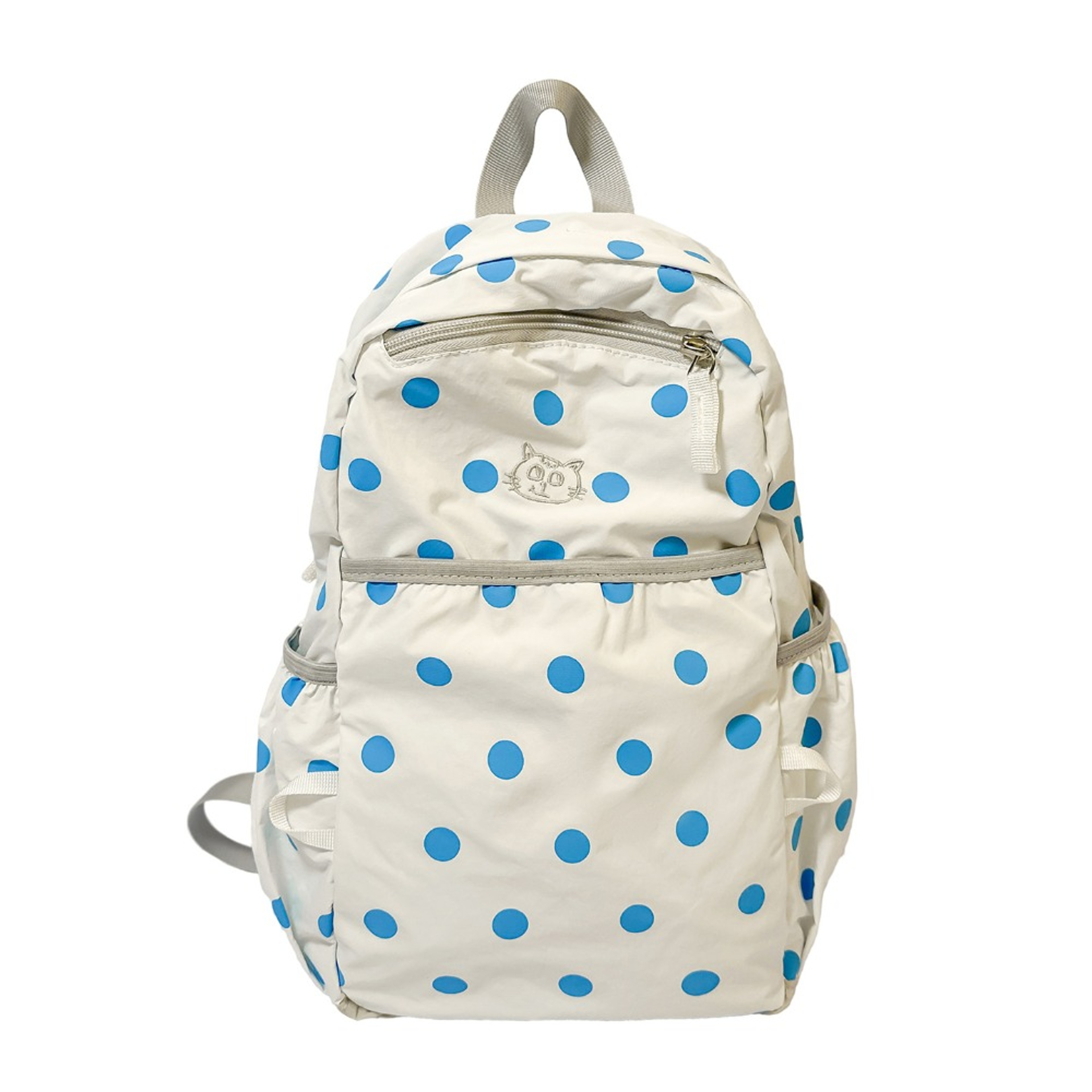 Sweet Polka Dot Cat Backpack Light Weight Large Capacity School Rucksack 0