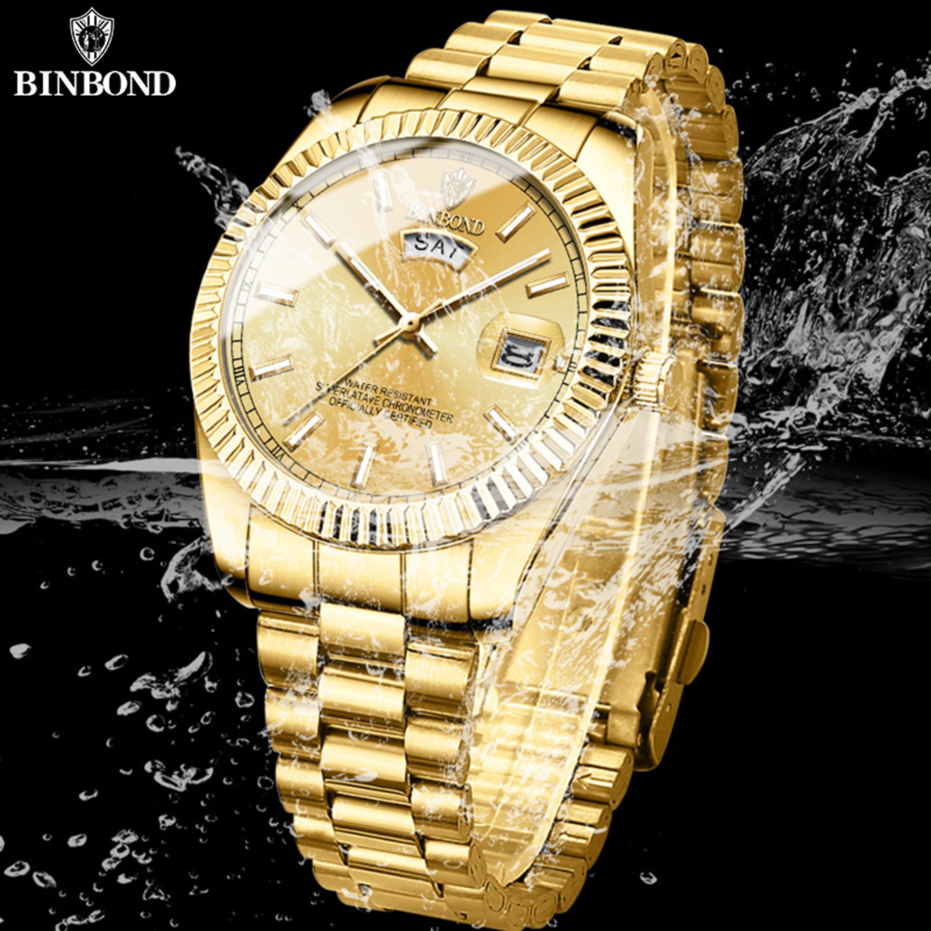 Mens Quartz Watch With Luminous Day Date Display And Water Resistance 3