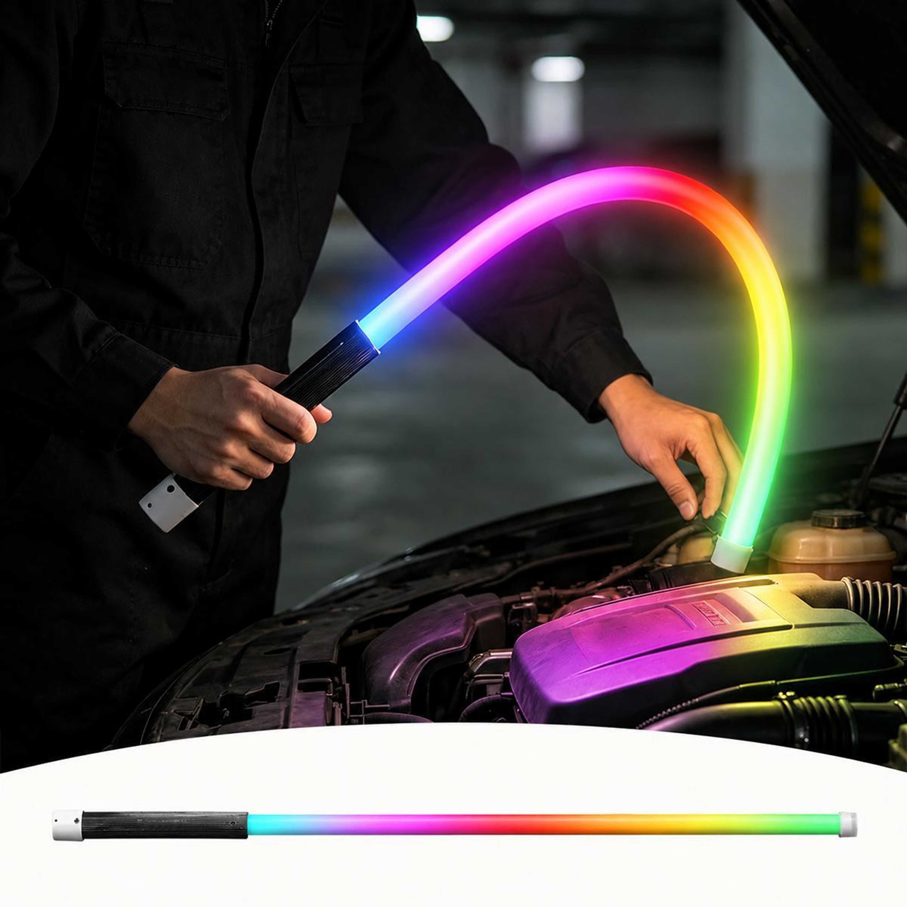 Rechargeable Flexible LED Work Light with USB C Charging for Car Repair – view 11