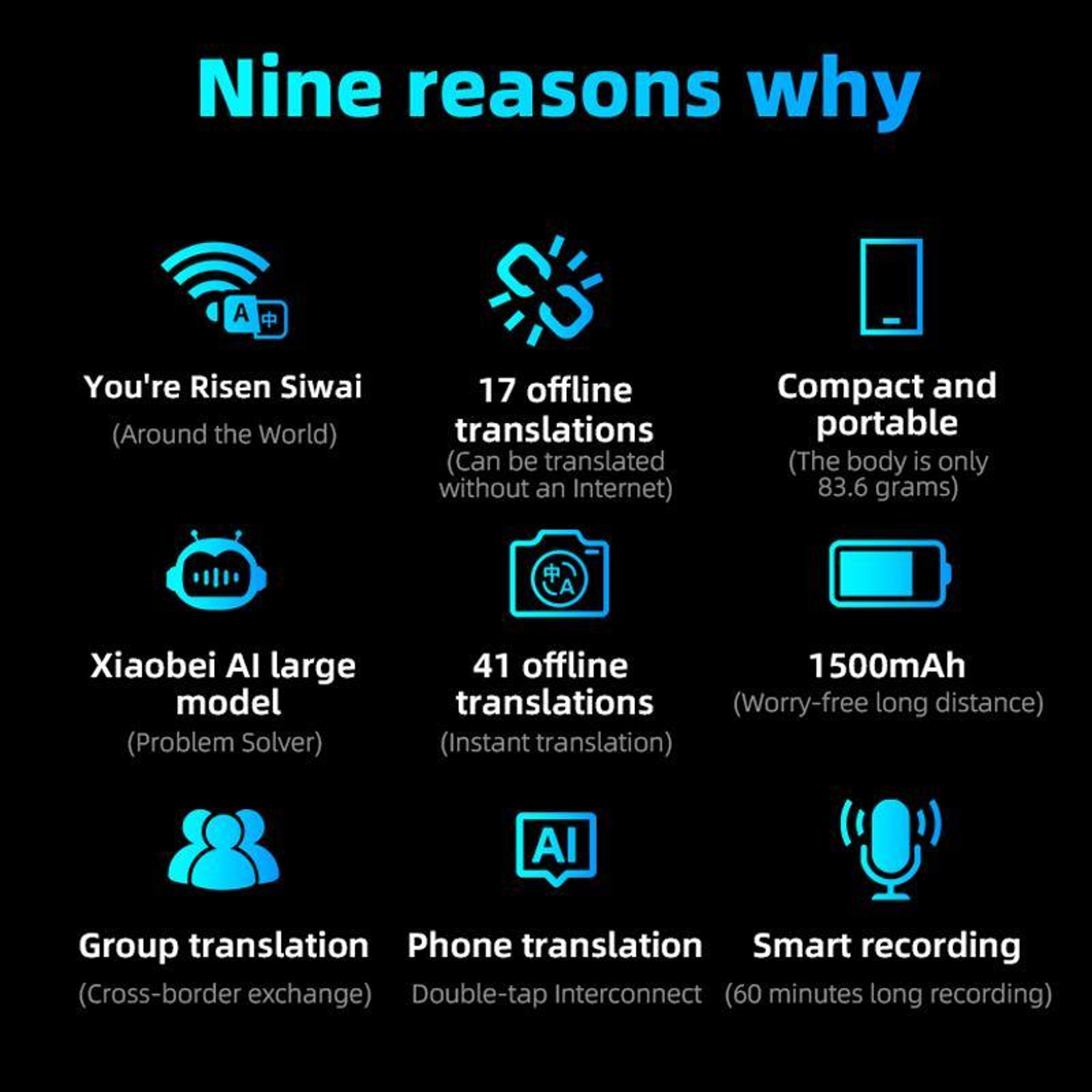 AI Language Translator Device With 139 Online Languages And 31 Inch Screen 6