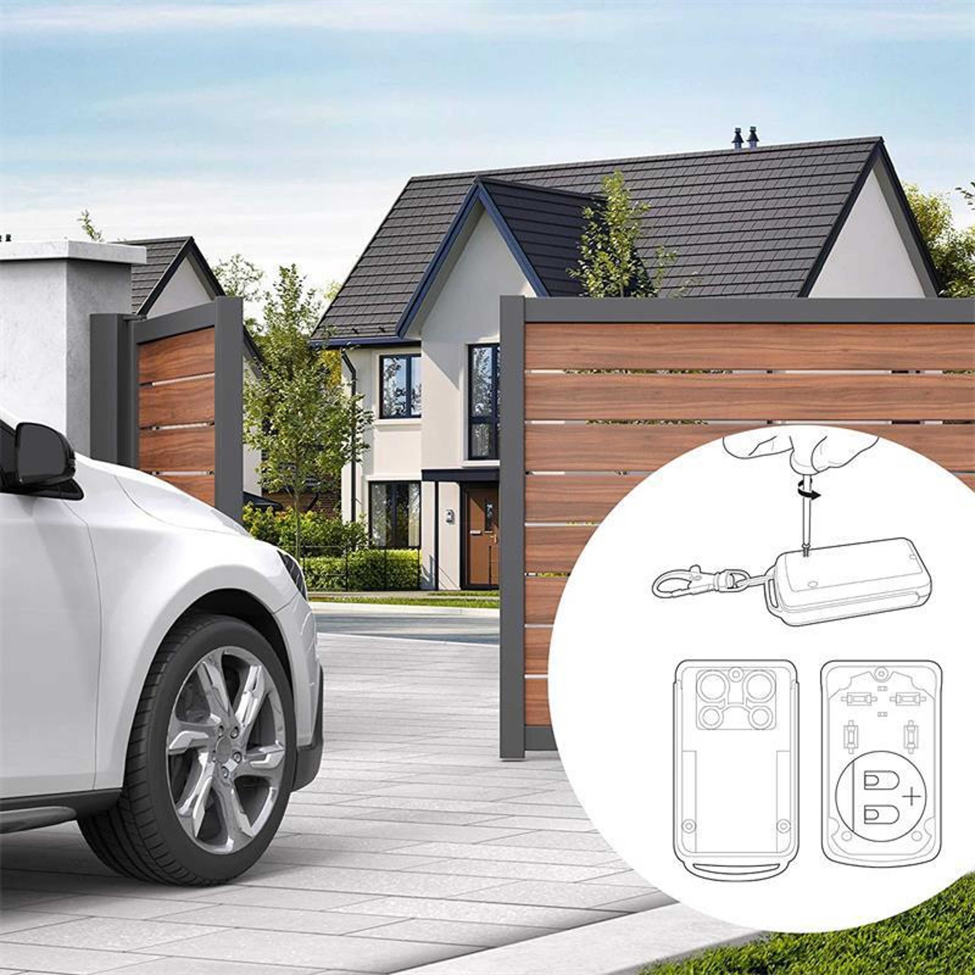 Garage Door Remote Control 433.92MHz 4 Channel Rolling Code Compatible with AVIDSEN – view 6