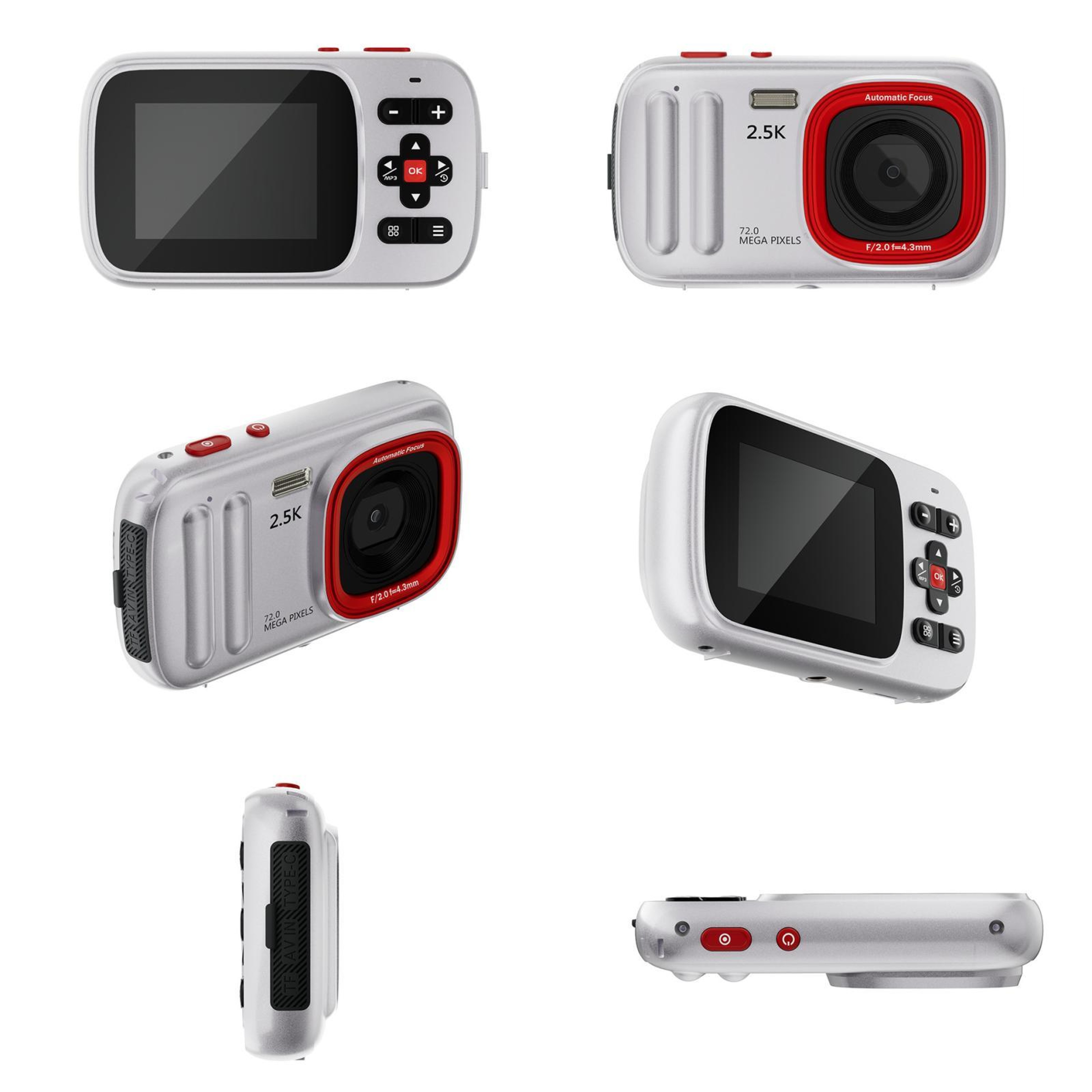 72MP HD Digital Camera with 16X Digital Zoom 2.4 Inch Display and MP3 Player – view 2