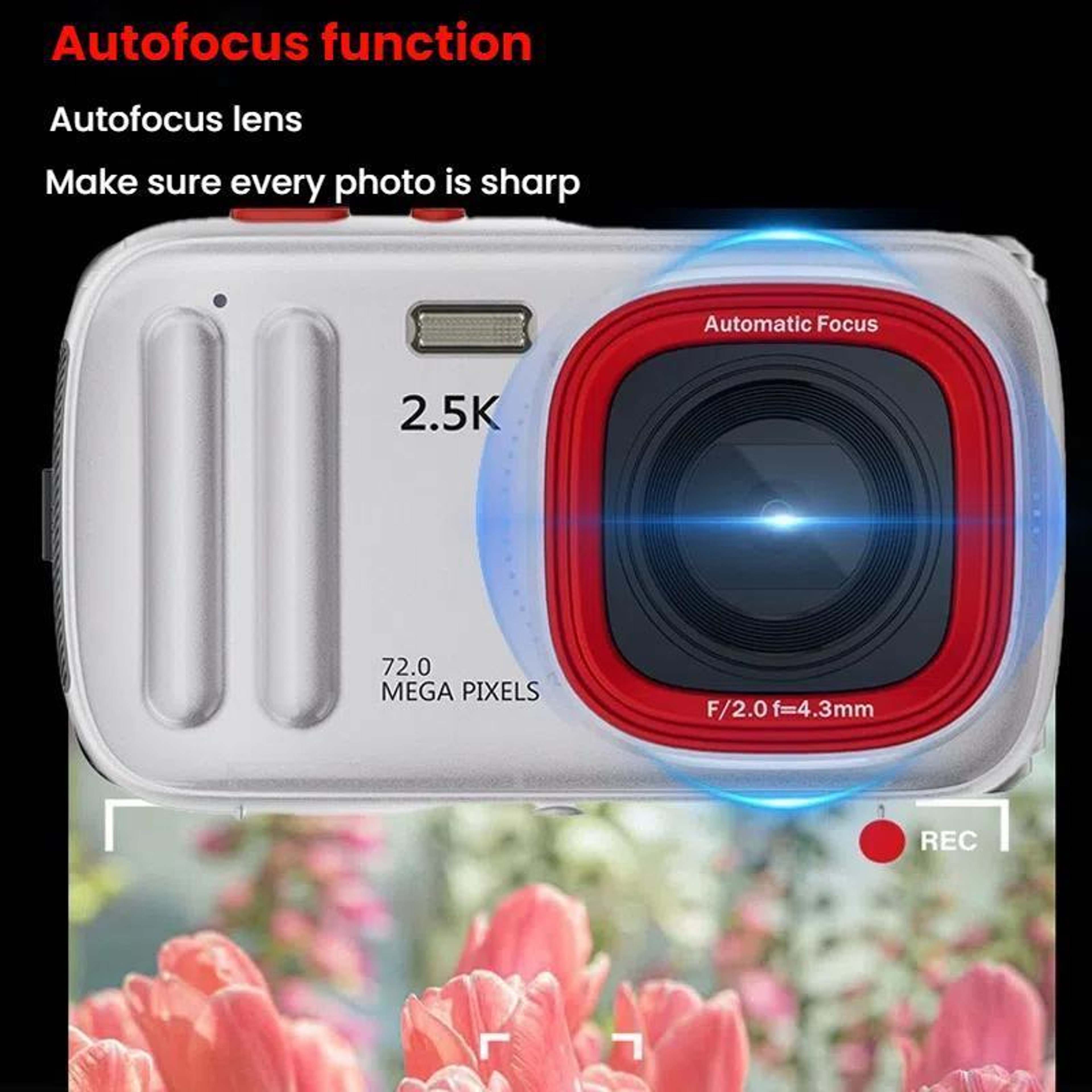 72MP HD Digital Camera with 16X Digital Zoom 2.4 Inch Display and MP3 Player – view 7