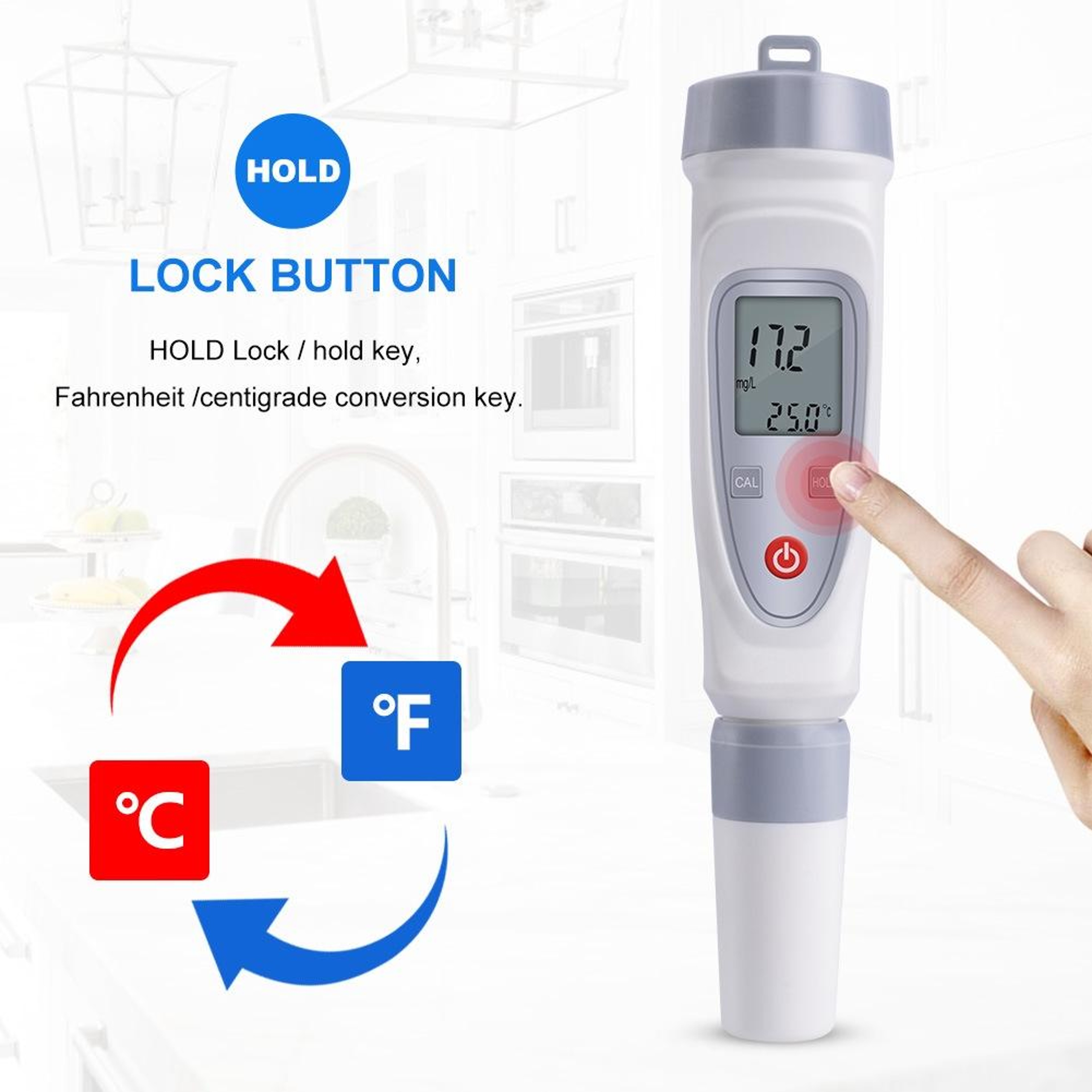 Portable Dissolved Oxygen Meter JPB 70A Digital Water Quality Analyzer with LCD Display – view 5