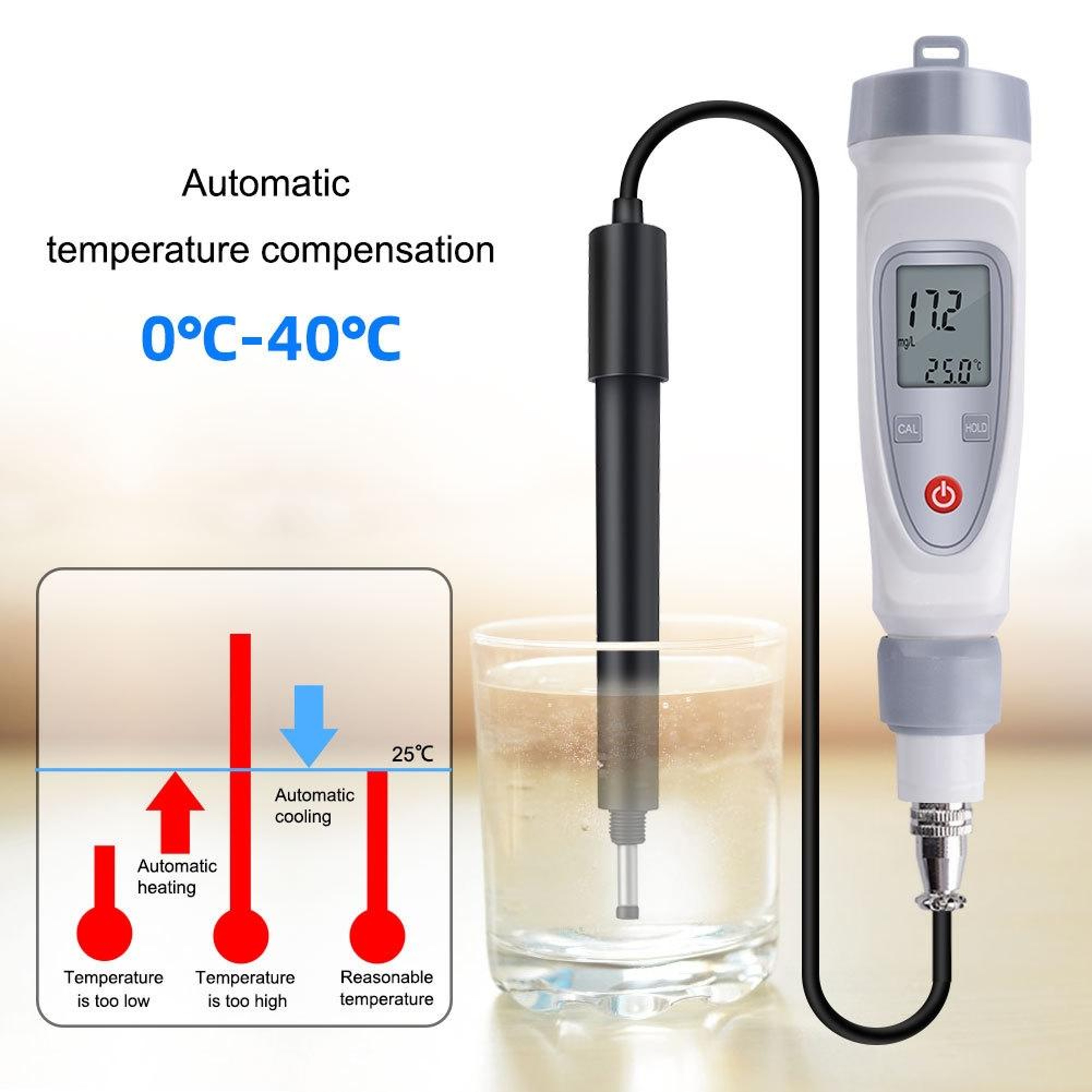 Portable Dissolved Oxygen Meter JPB 70A Digital Water Quality Analyzer with LCD Display – view 6