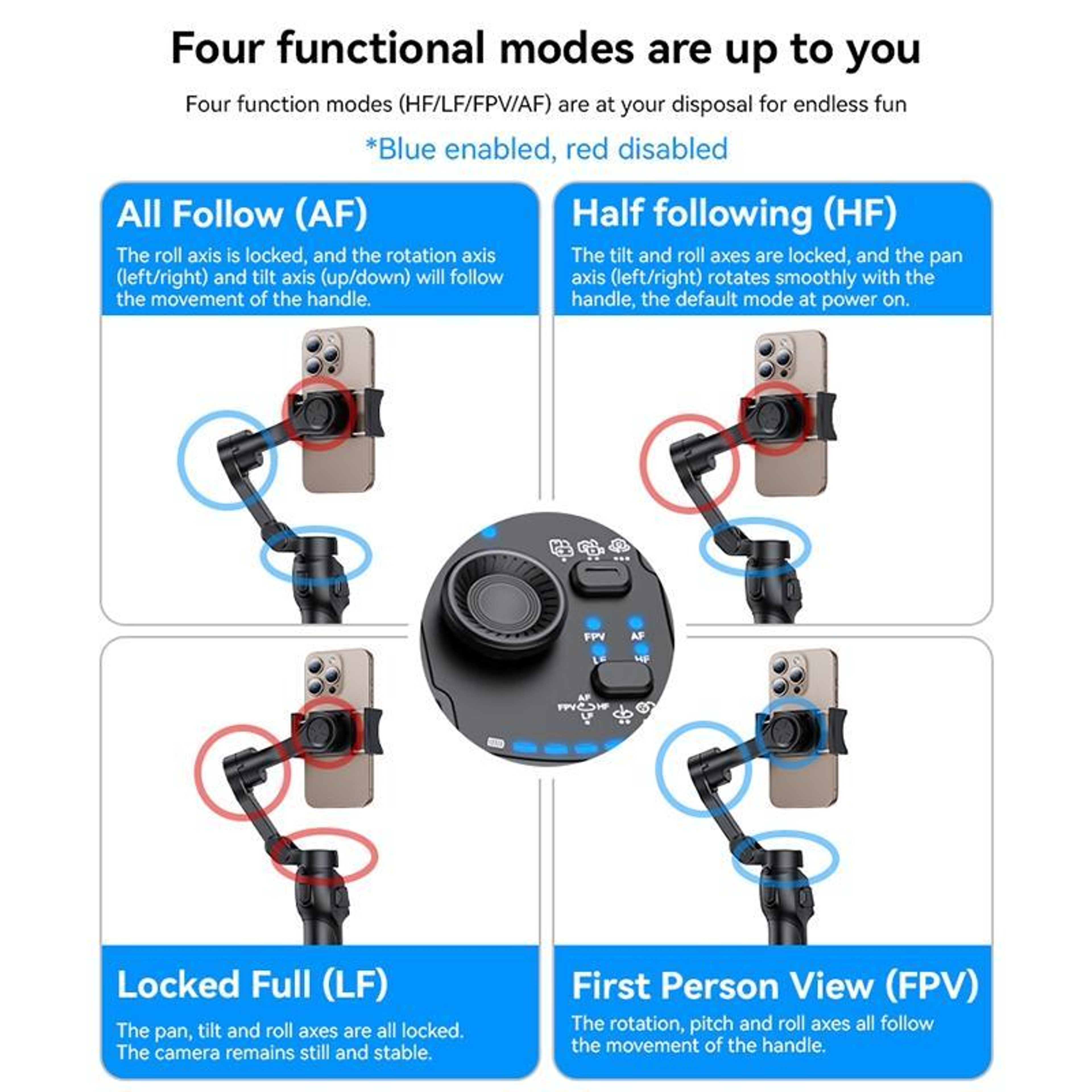 3 Axis Handheld Smartphone Gimbal Stabilizer with Foldable Design and 13 Hour Battery Life – view 4
