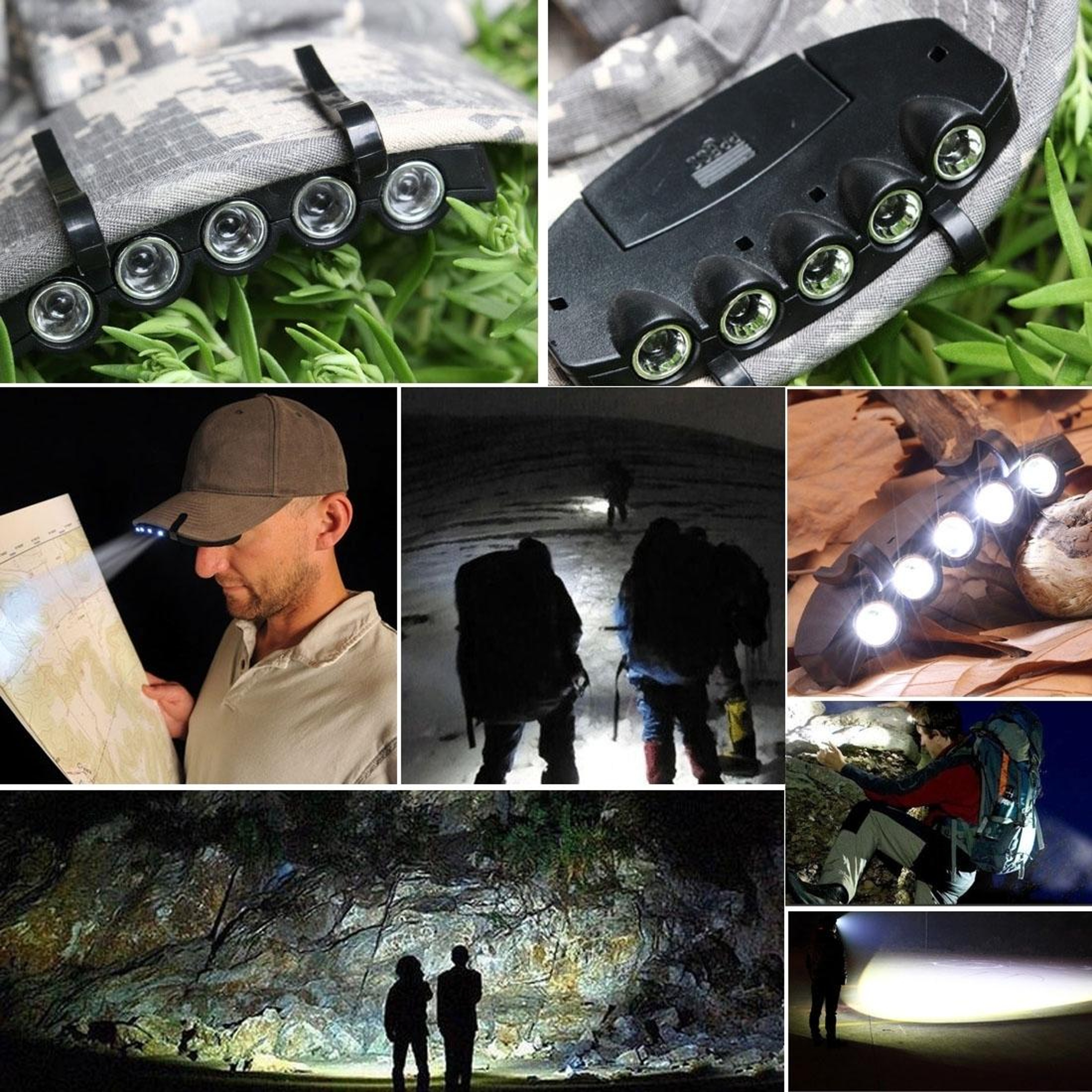 LED Cap Light with 5 Bright LEDs and 2 Lighting Modes for Hands-Free Outdoor Use – view 6