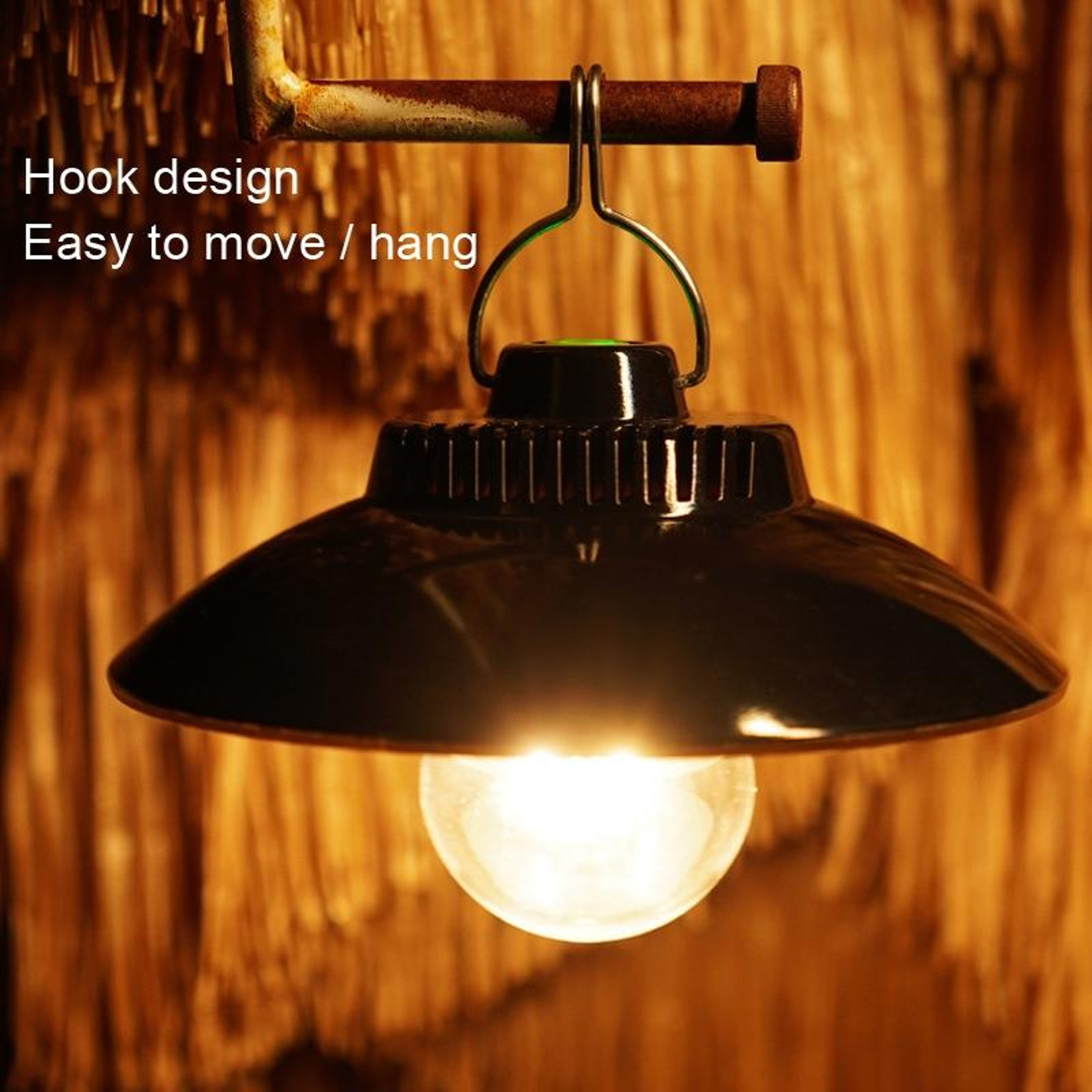 Retro Rechargeable Camping Lantern with USB C Charging and IP44 Water Resistance – view 5