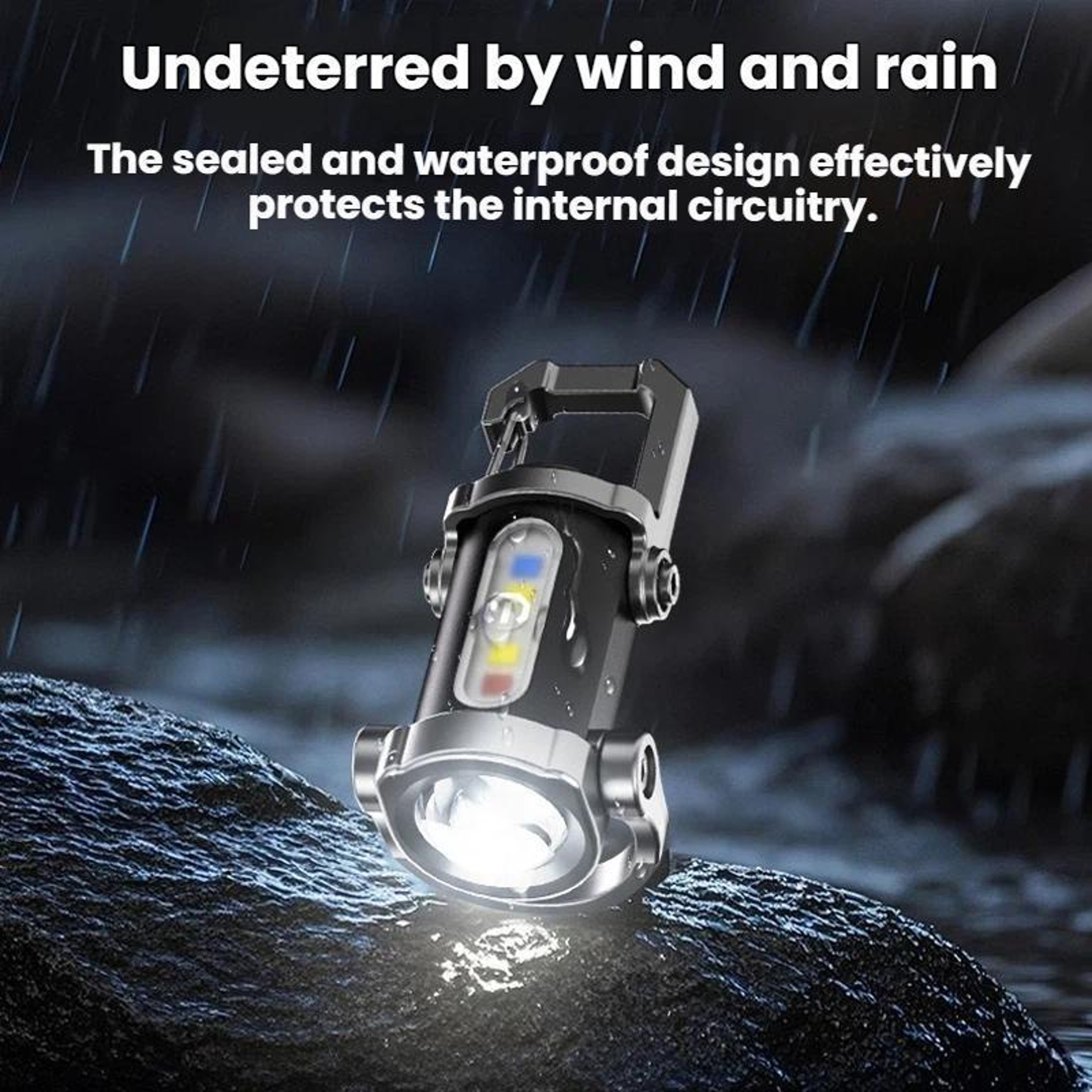 Rechargeable LED Keychain Flashlight with 7 Lighting Modes for Camping and Emergencies – view 10