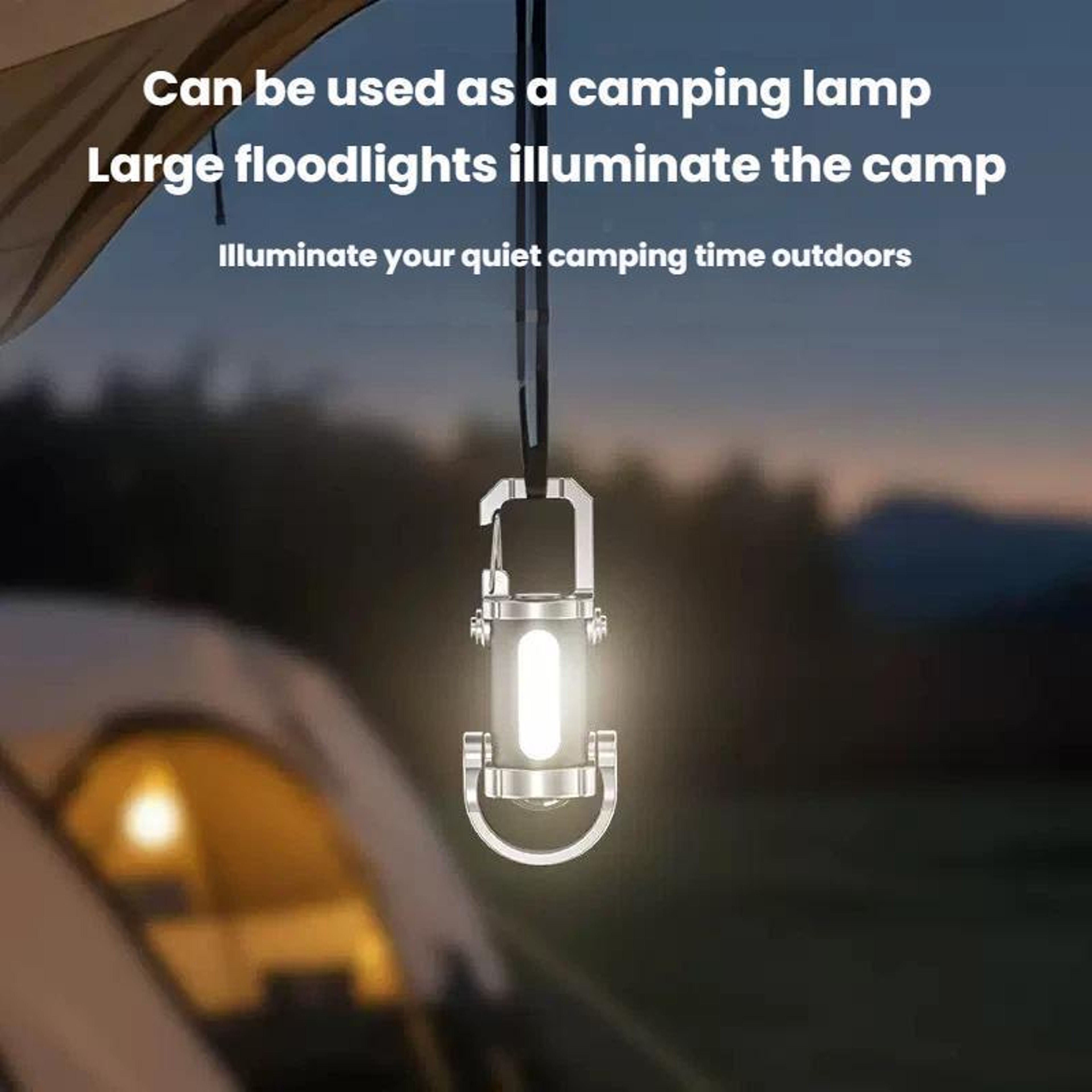 Rechargeable LED Keychain Flashlight with 7 Lighting Modes for Camping and Emergencies – view 3