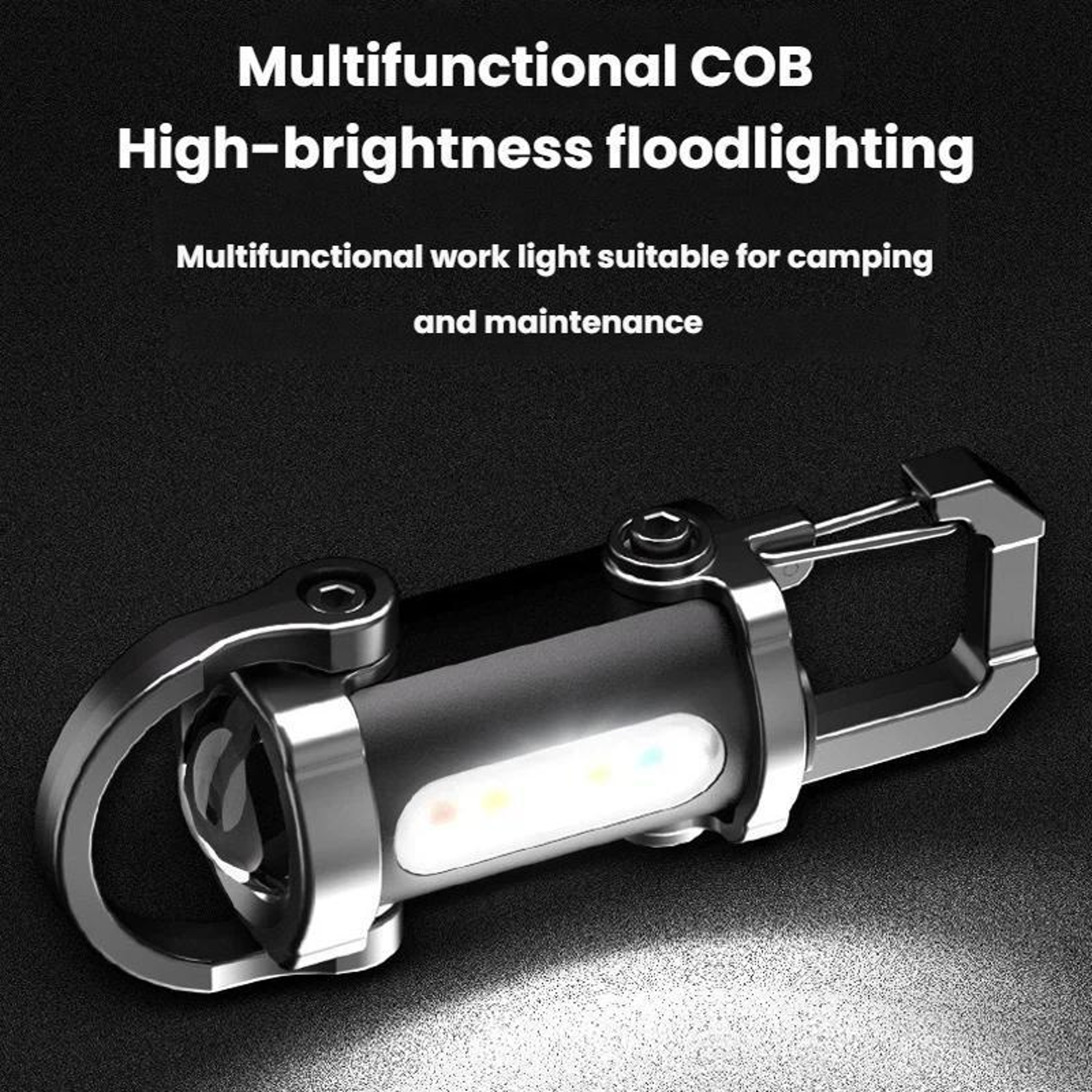 Rechargeable LED Keychain Flashlight with 7 Lighting Modes for Camping and Emergencies – view 7