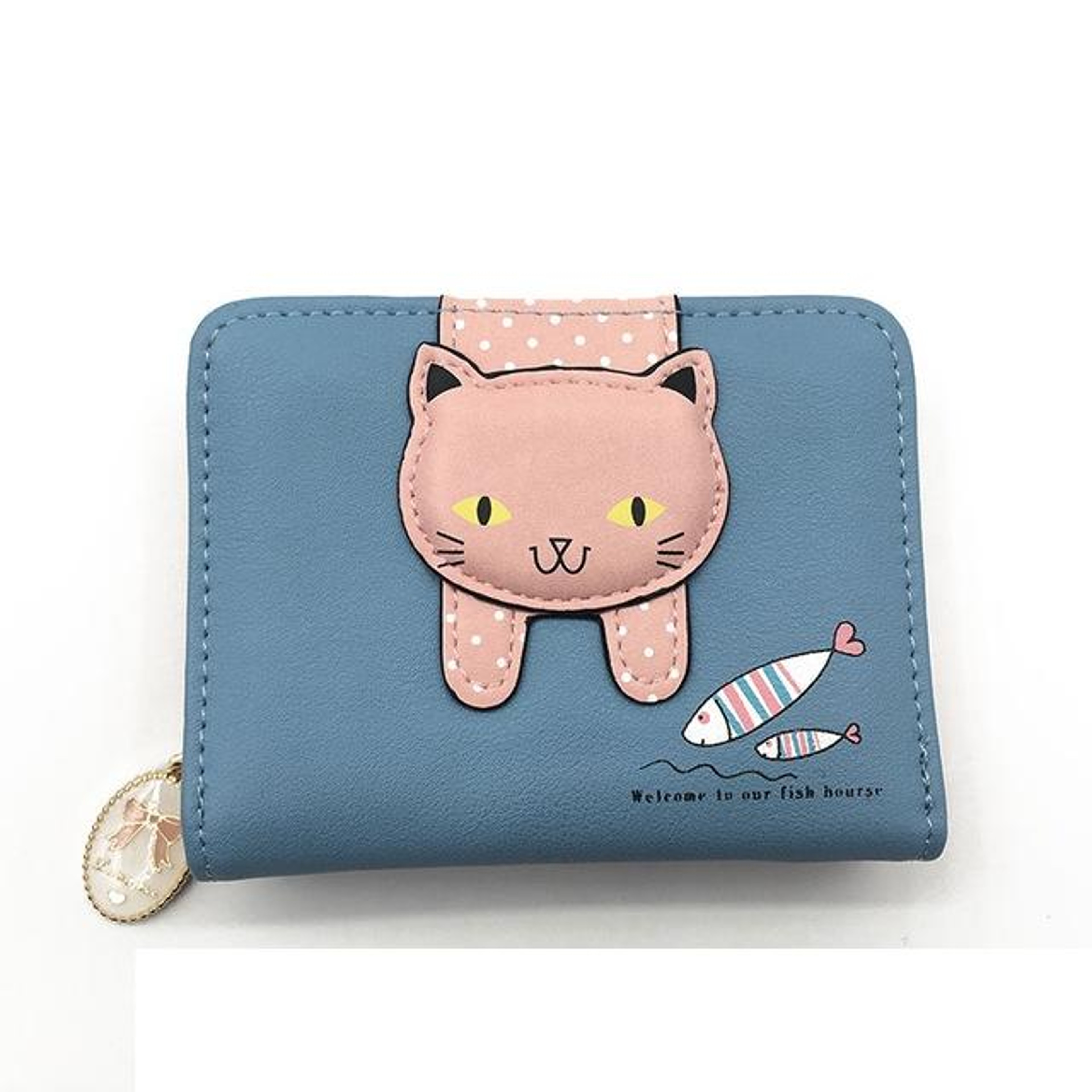 Cute Cat Wallet for Women with Zipper Closure and Multiple Card Slots – view 1