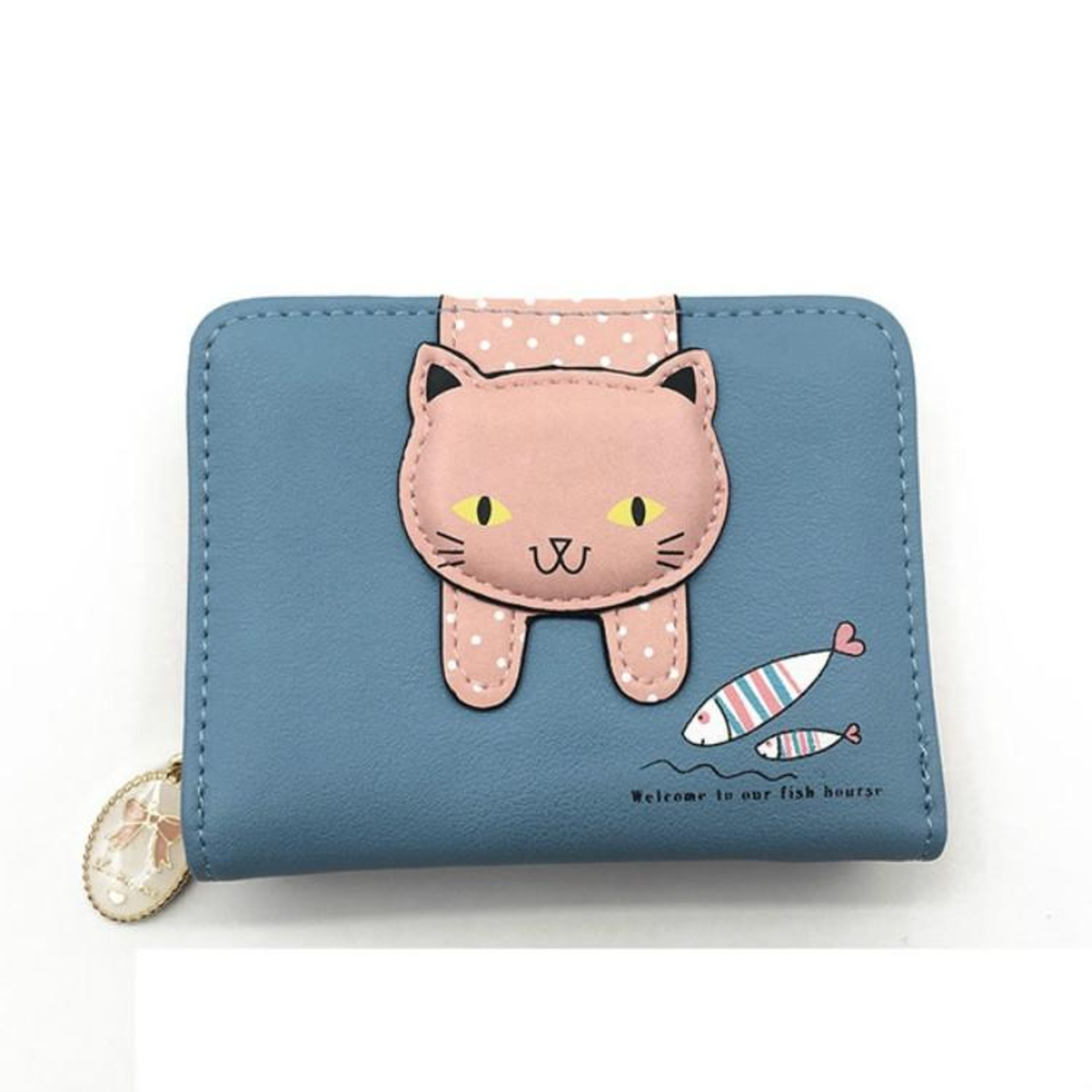 Cute Cat Wallet for Women with Zipper Closure and Multiple Card Slots – view 2