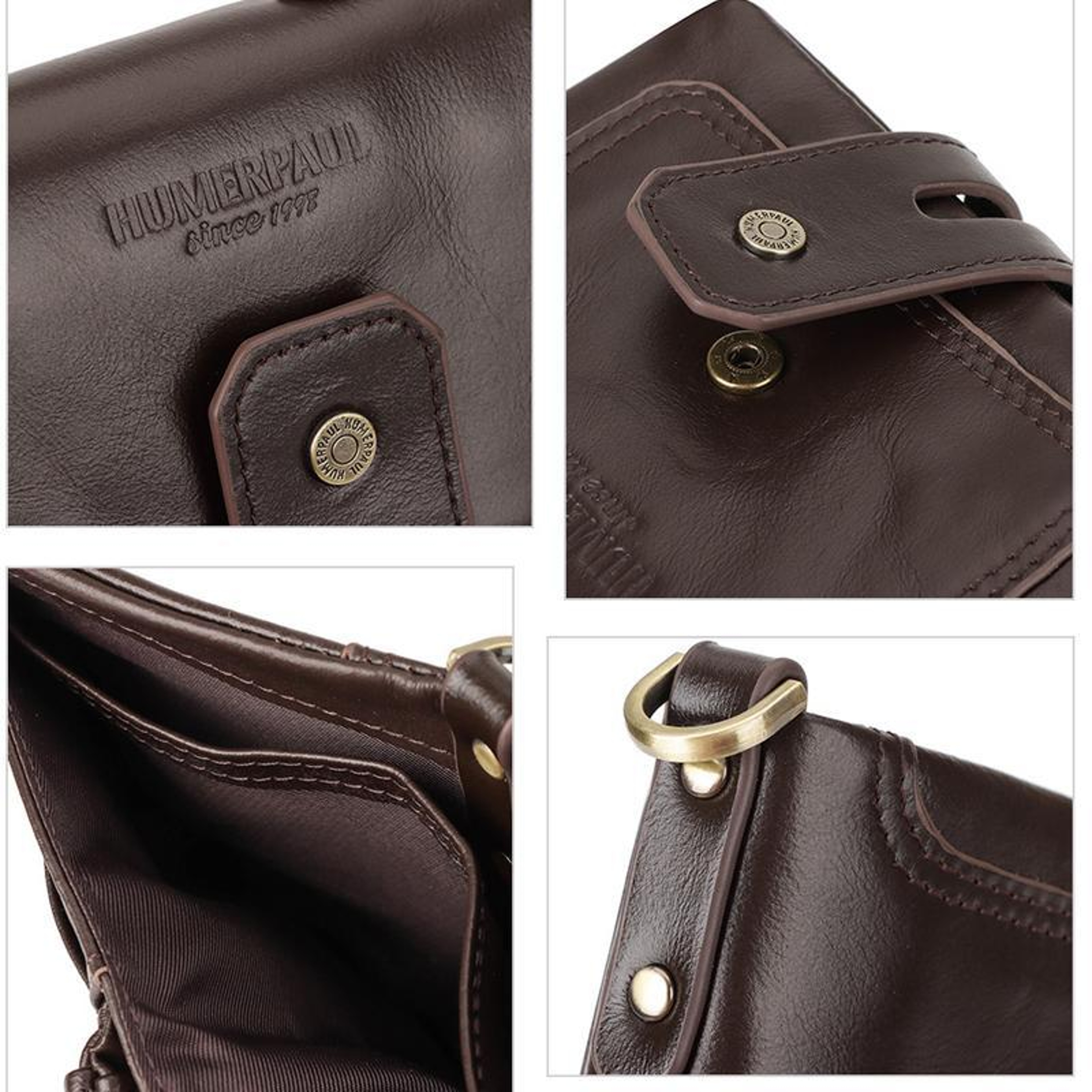 Tri Fold Leather Wallet for Men and Women with Double Zipper Coin Purse – view 5