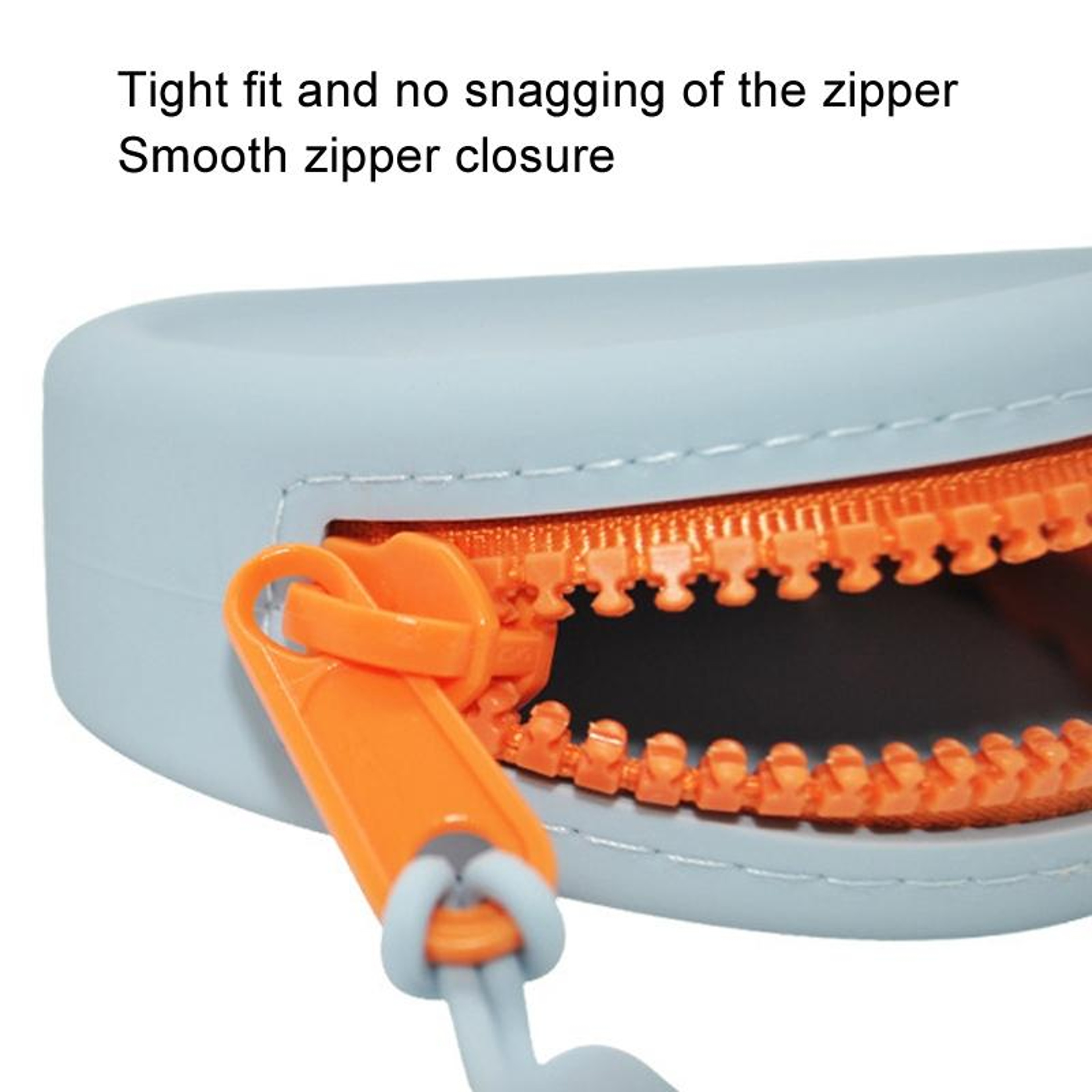 Silicone Coin Purse with Zipper and Detachable Handle for Earphones and Small Items – view 4