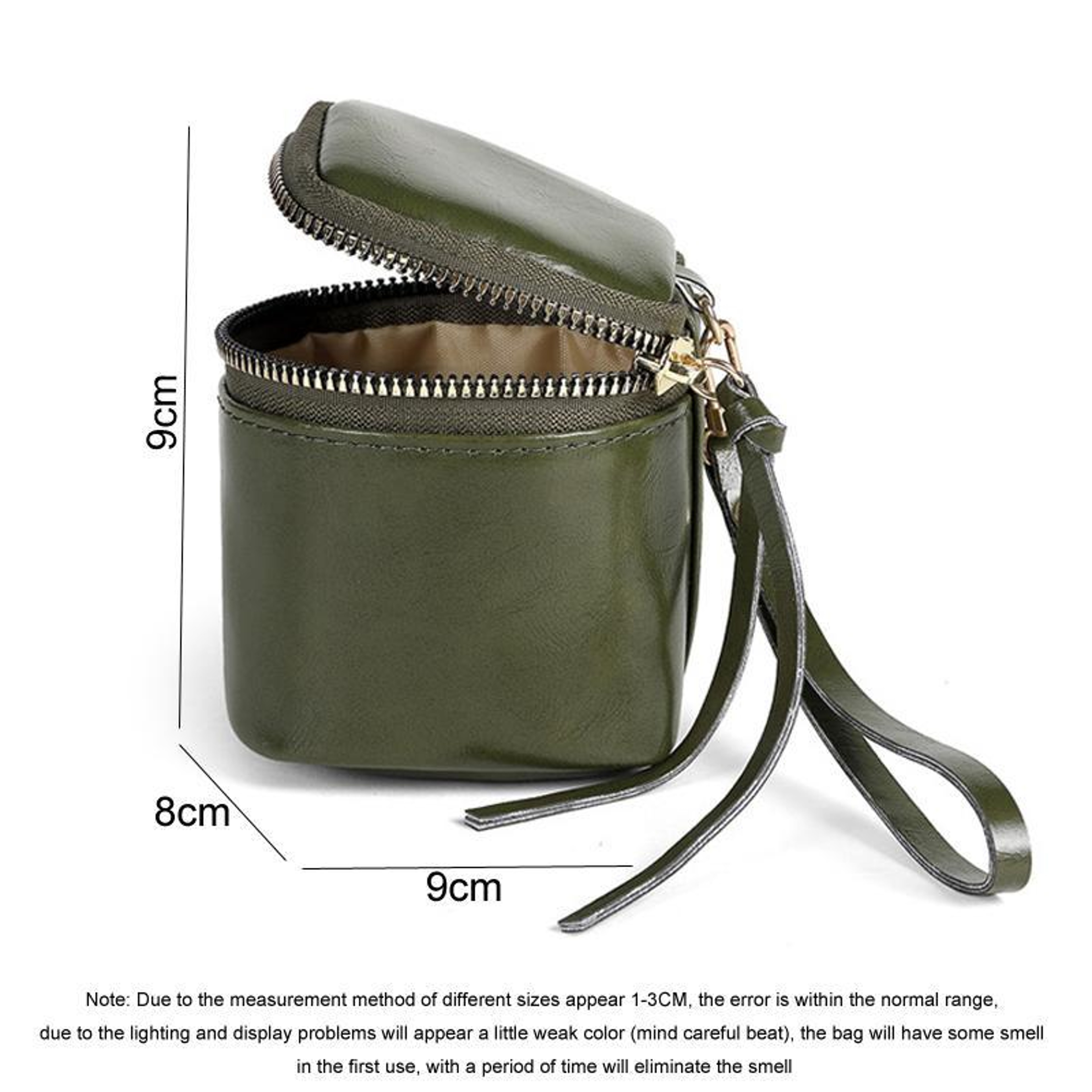 Mini PU Leather Bucket Bag with Zipper for Coins Lipstick and Small Essentials – view 3