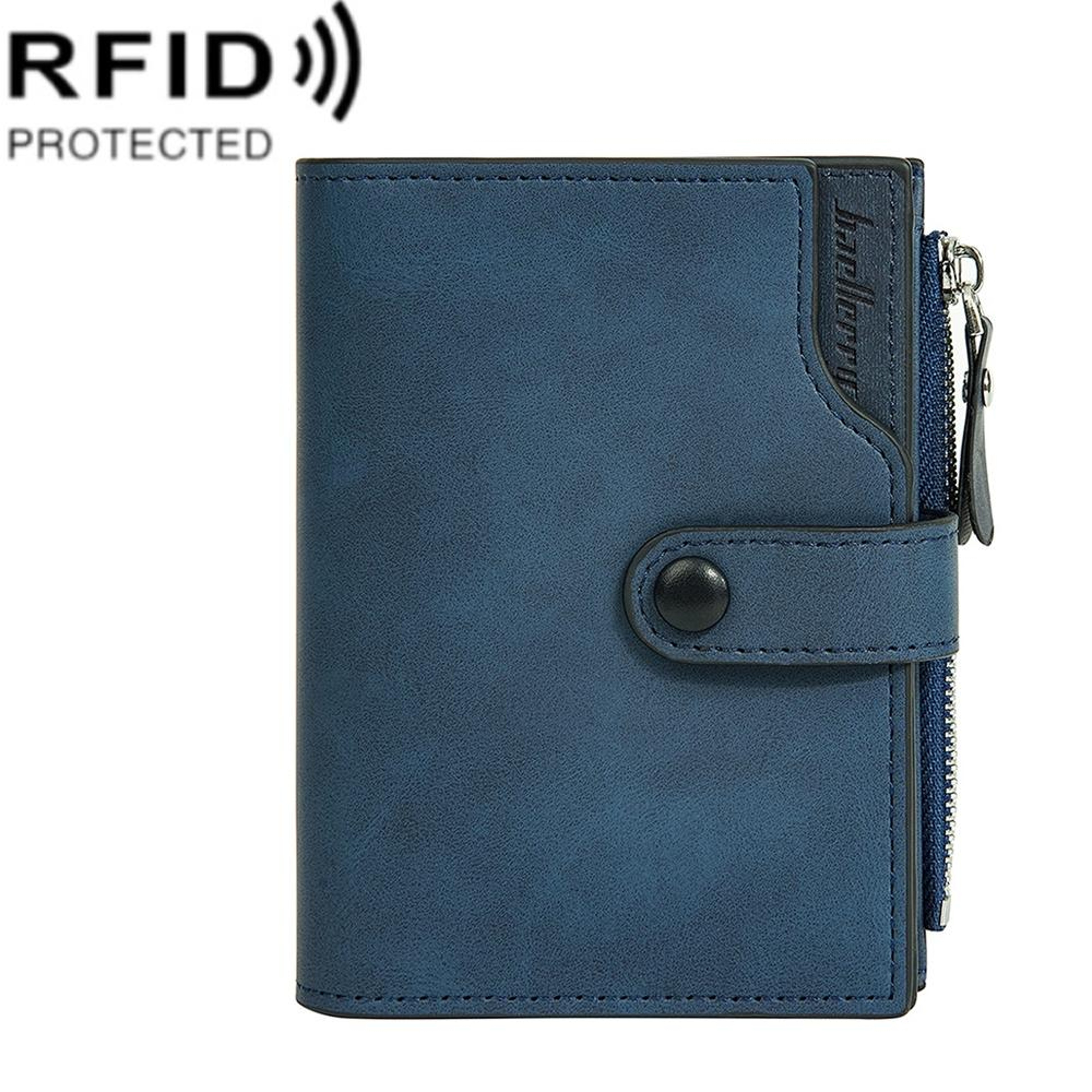 RFID Anti Theft Tri Fold Wallet for Men with Zipper Coin Pocket – view 11