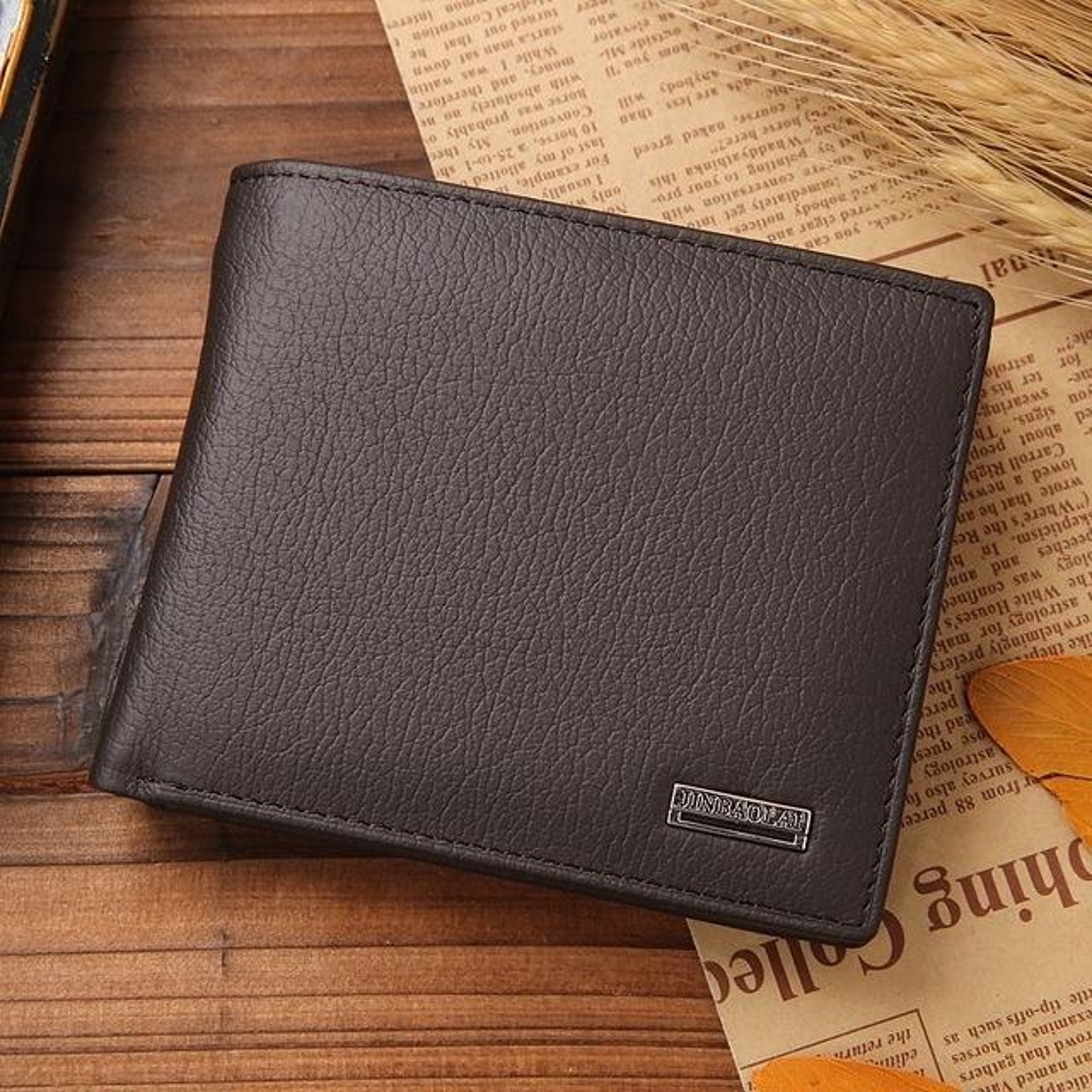 Small Leather Cosmetic Bag with Zipper Portable Purple Wallet Purse – view 9