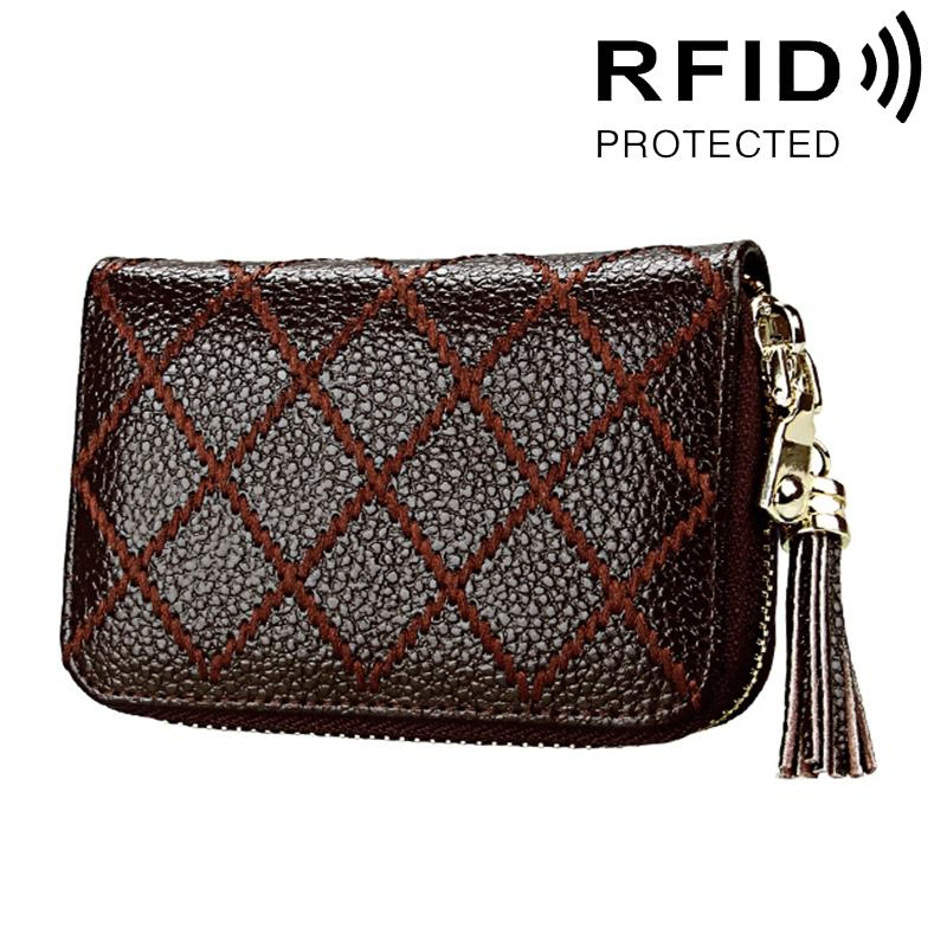 Portable Leather Cosmetic Bag With Zipper Purple 9