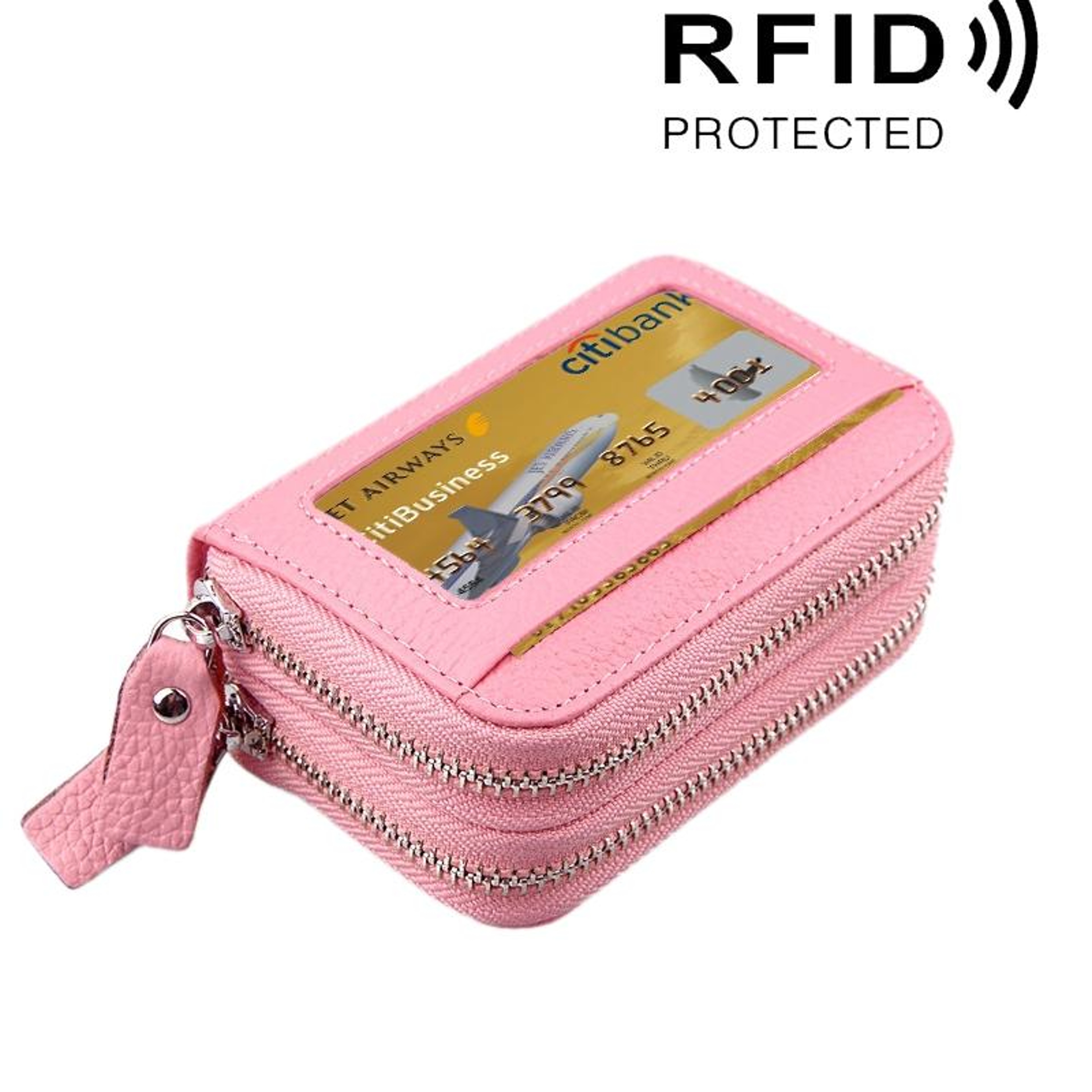 Small Leather Cosmetic Bag With Zipper 6